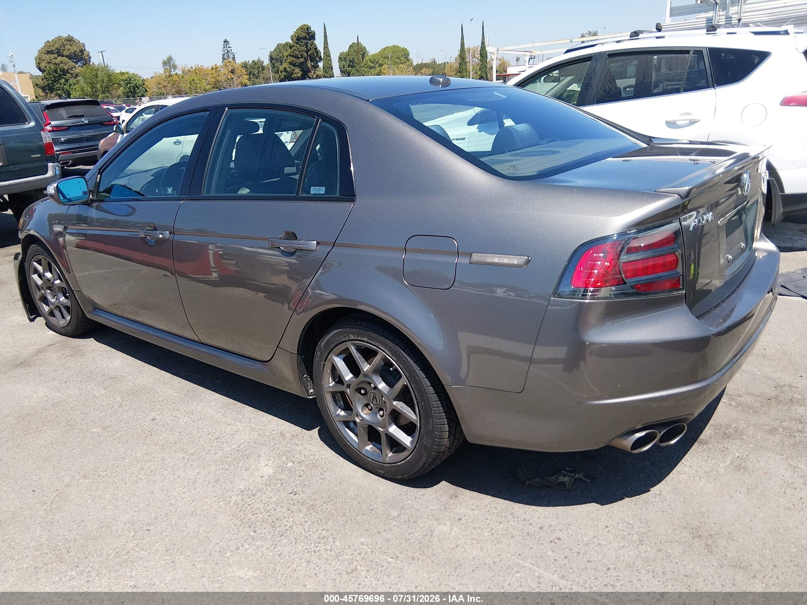 2007 Acura Tl Type S Gray vin: 19UUA76527A045294