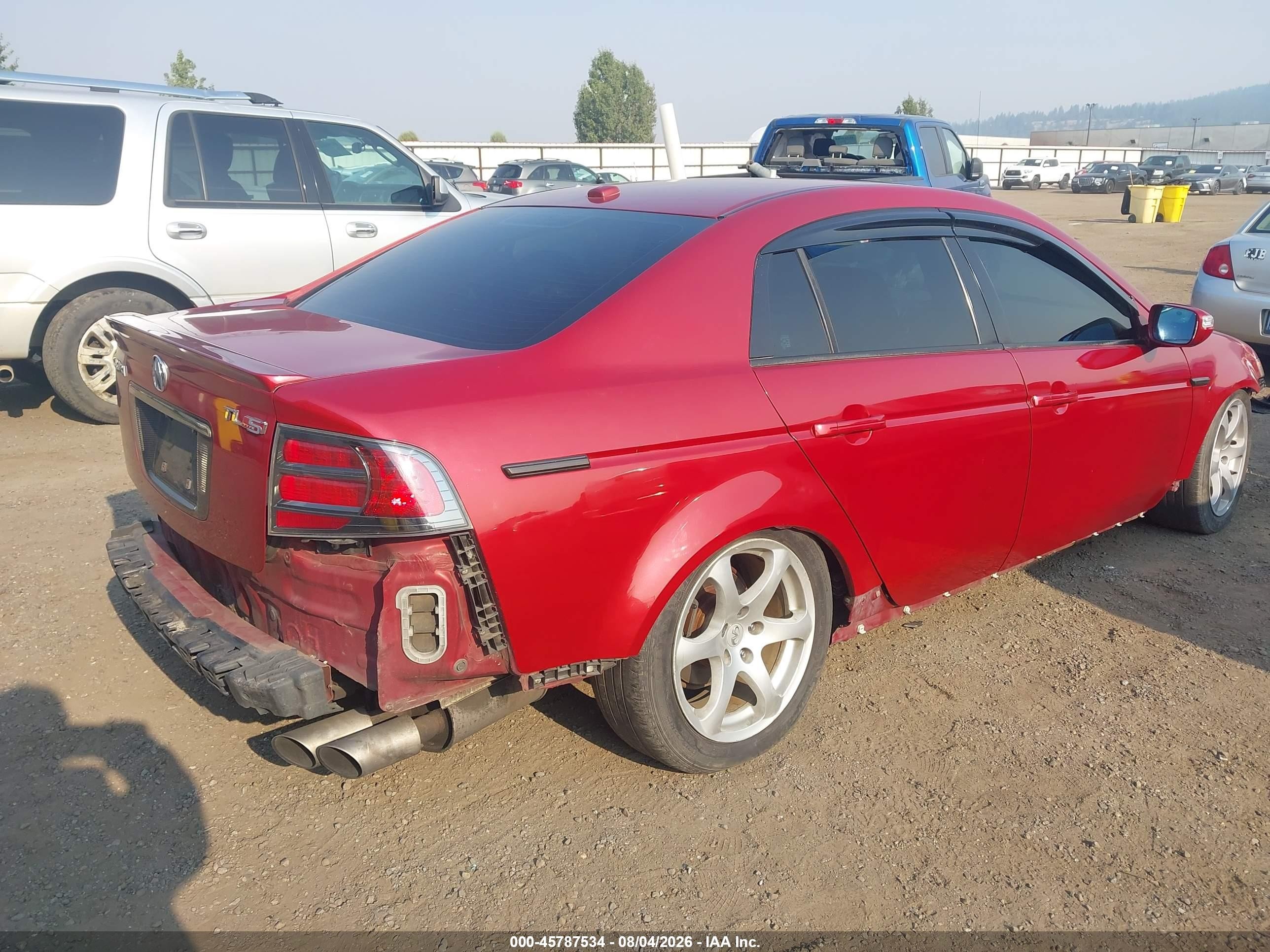 2007 Acura Tl Type S Burgundy vin: 19UUA76537A000140