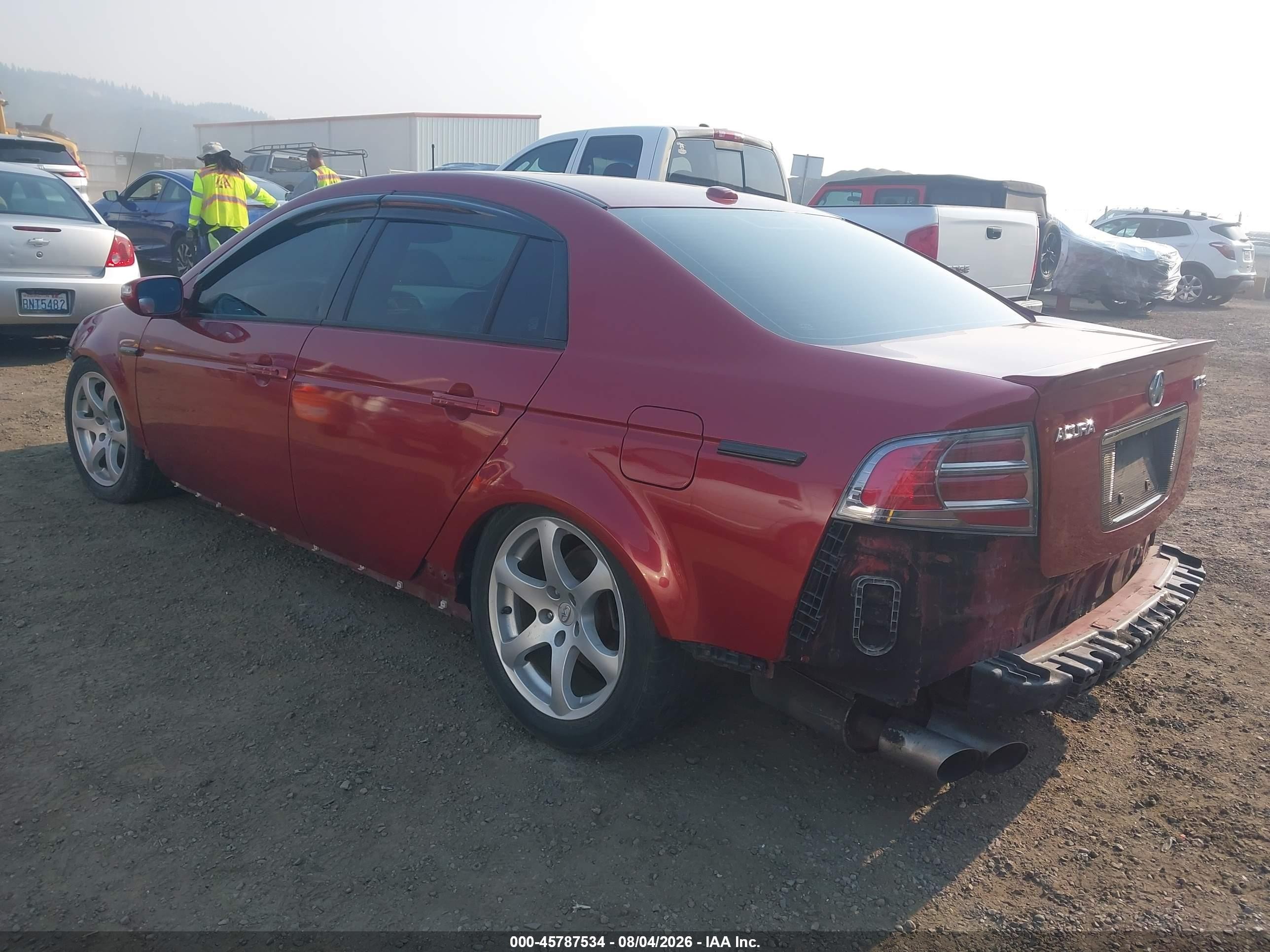 2007 Acura Tl Type S Burgundy vin: 19UUA76537A000140
