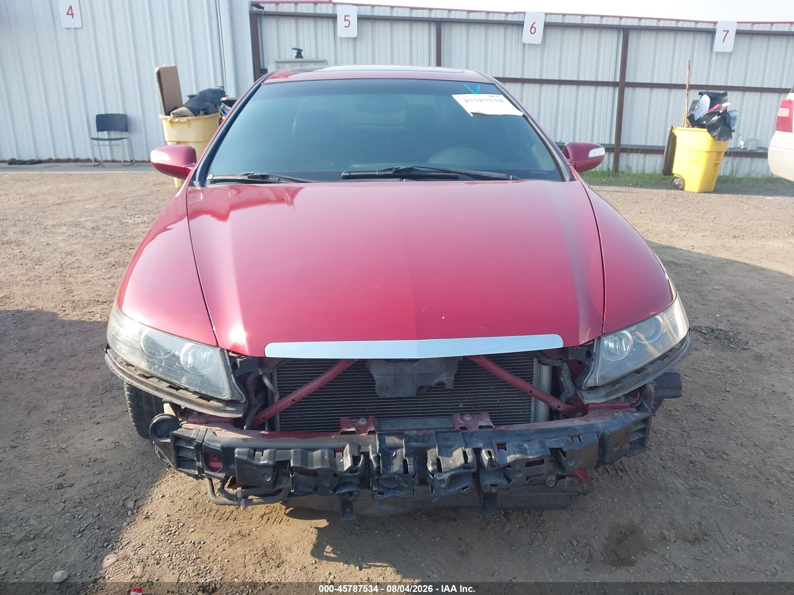 2007 Acura Tl Type S Burgundy vin: 19UUA76537A000140