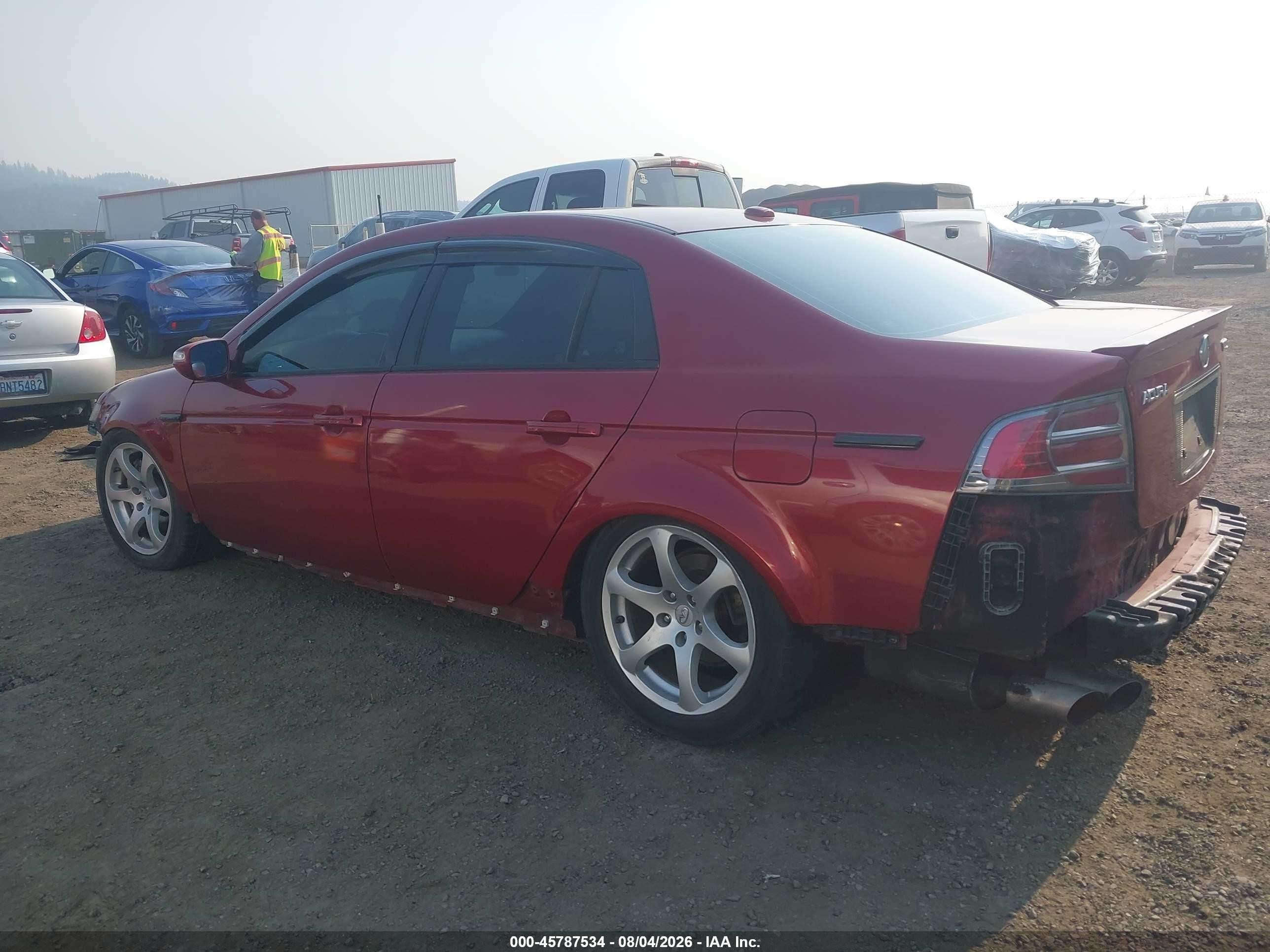 2007 Acura Tl Type S Burgundy vin: 19UUA76537A000140