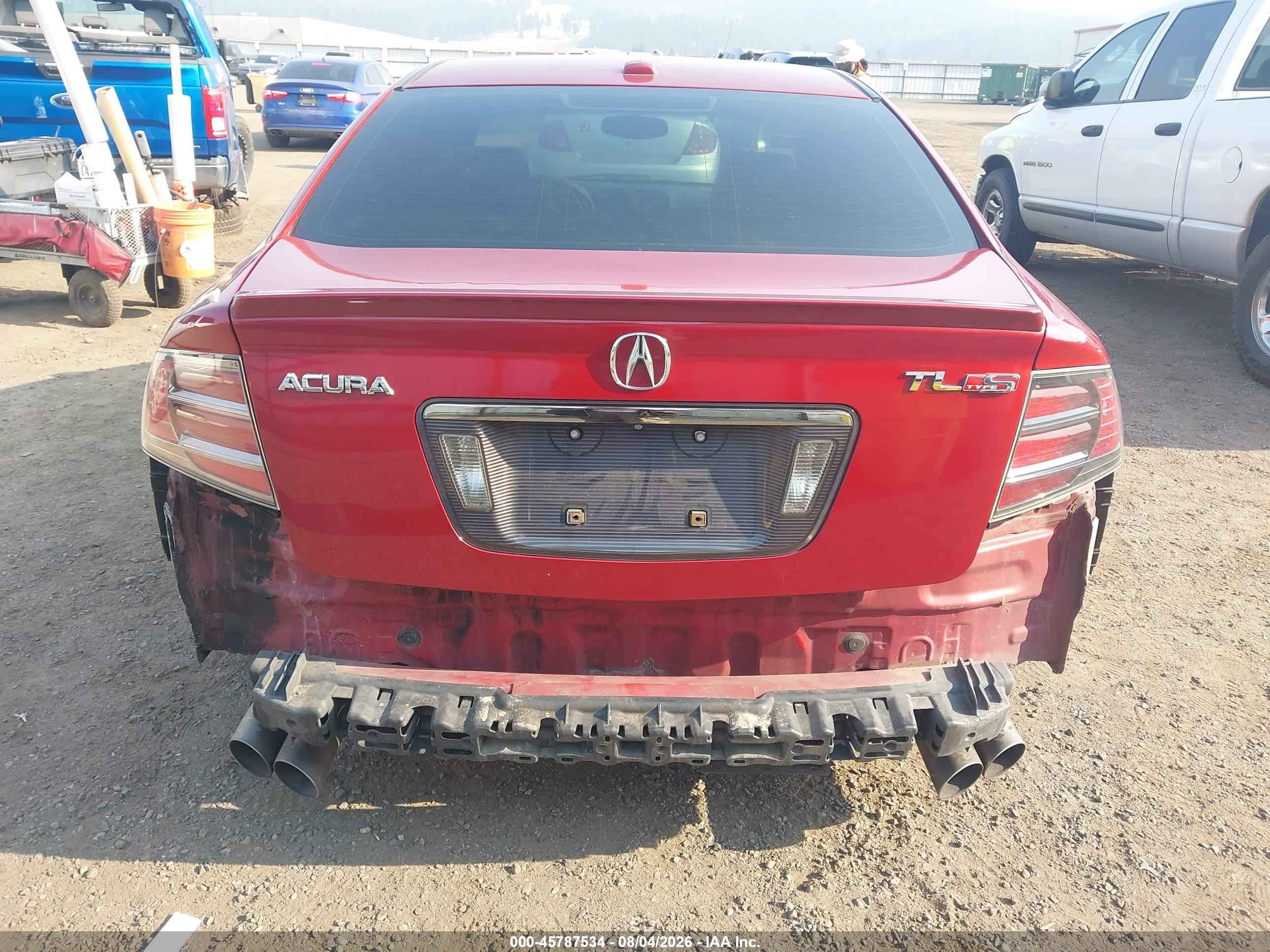2007 Acura Tl Type S Burgundy vin: 19UUA76537A000140