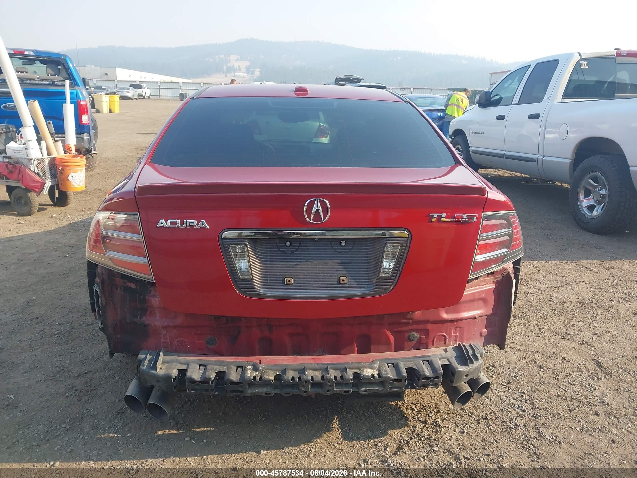 2007 Acura Tl Type S Burgundy vin: 19UUA76537A000140