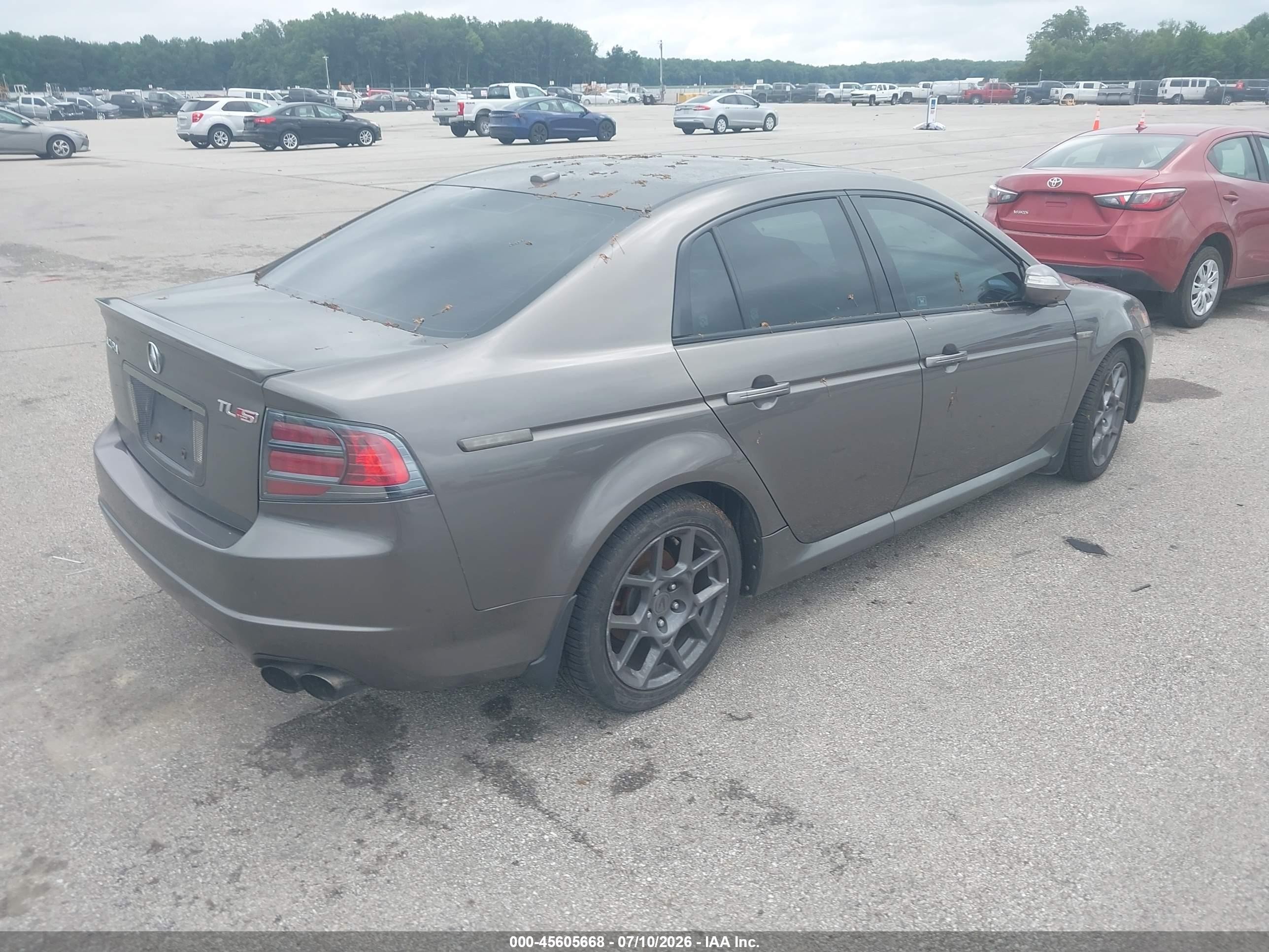 2007 Acura Tl Type S Gray vin: 19UUA76537A004124