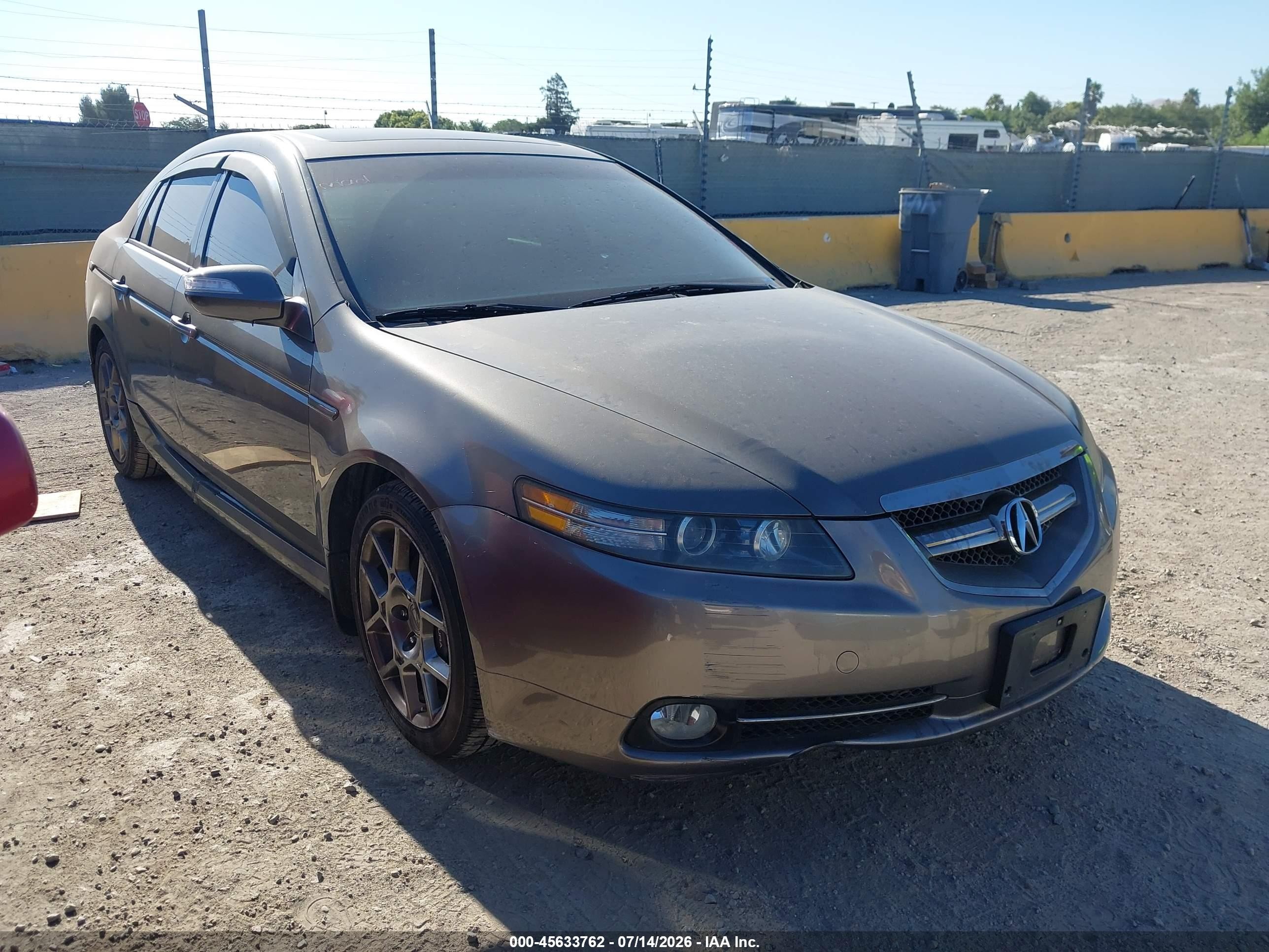 2007 Acura Tl Type S Серый vin: 19UUA76537A006293