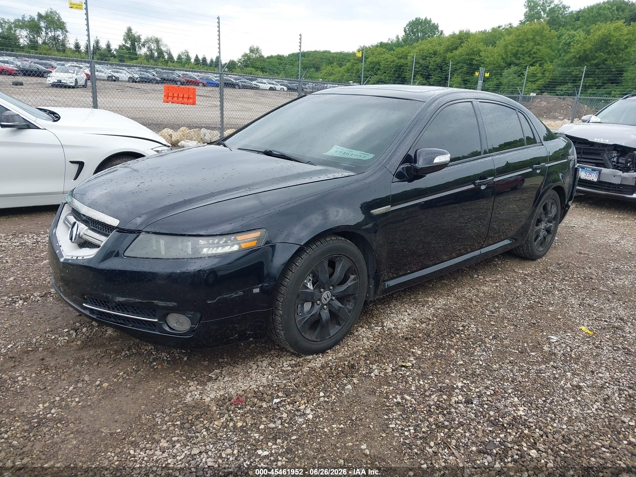 2007 Acura Tl Type S Black vin: 19UUA76537A021182