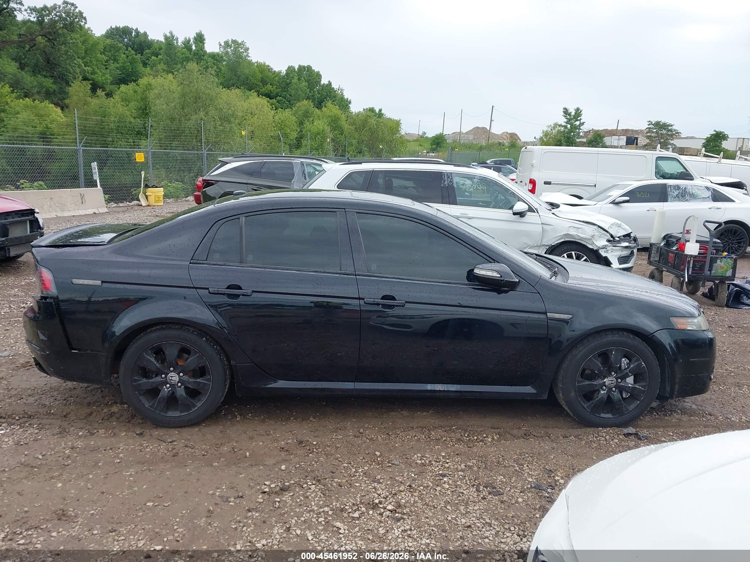 2007 Acura Tl Type S Black vin: 19UUA76537A021182