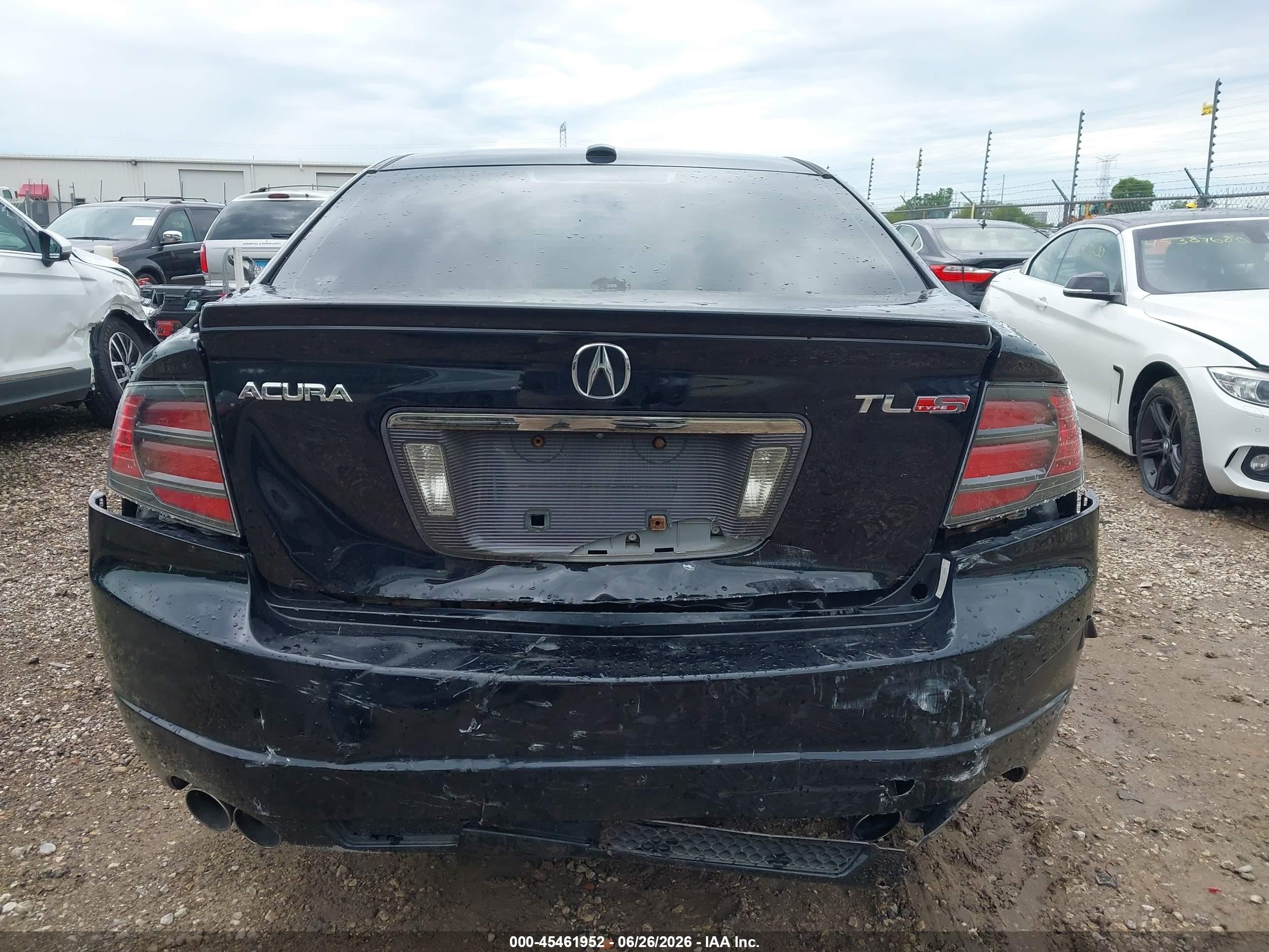 2007 Acura Tl Type S Black vin: 19UUA76537A021182
