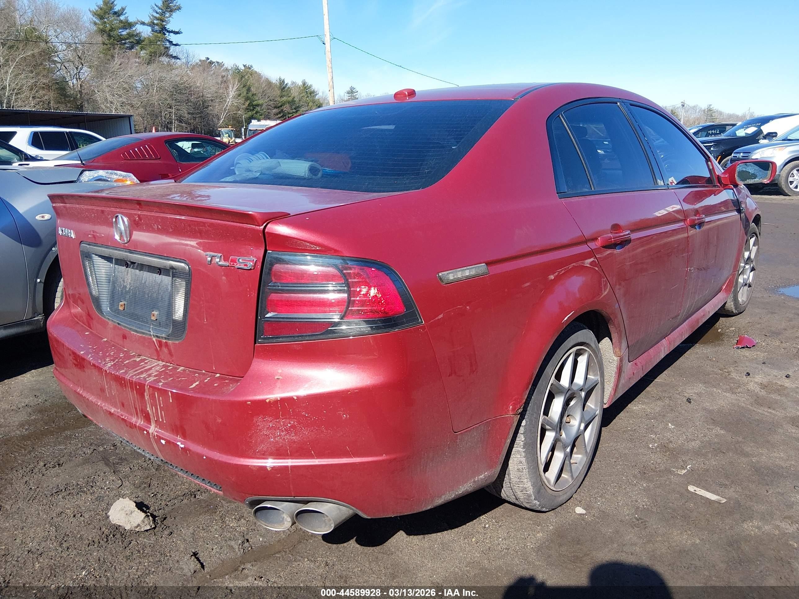 2008 Acura Tl Type S Красный vin: 19UUA76548A014503