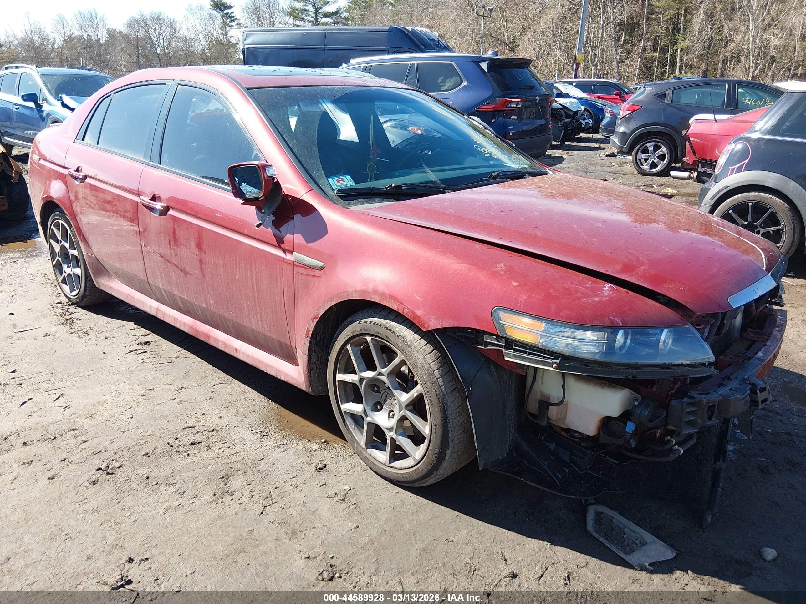 2008 Acura Tl Type S Красный vin: 19UUA76548A014503