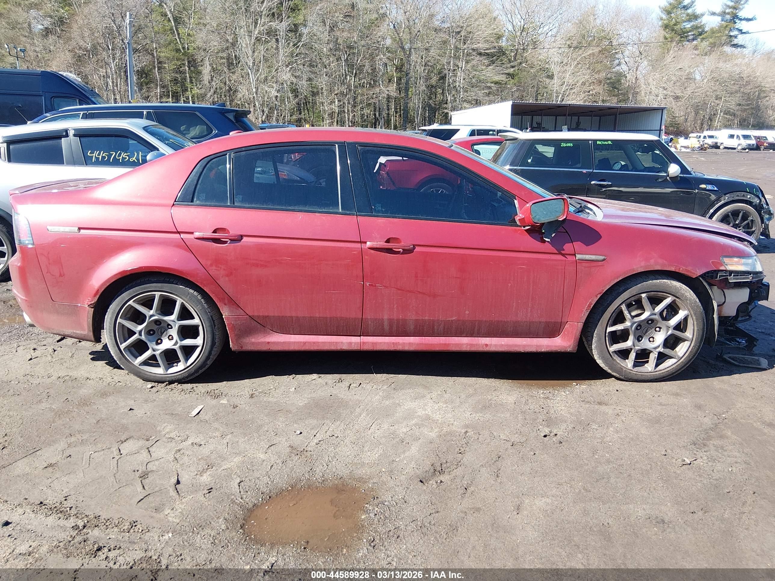 2008 Acura Tl Type S Красный vin: 19UUA76548A014503