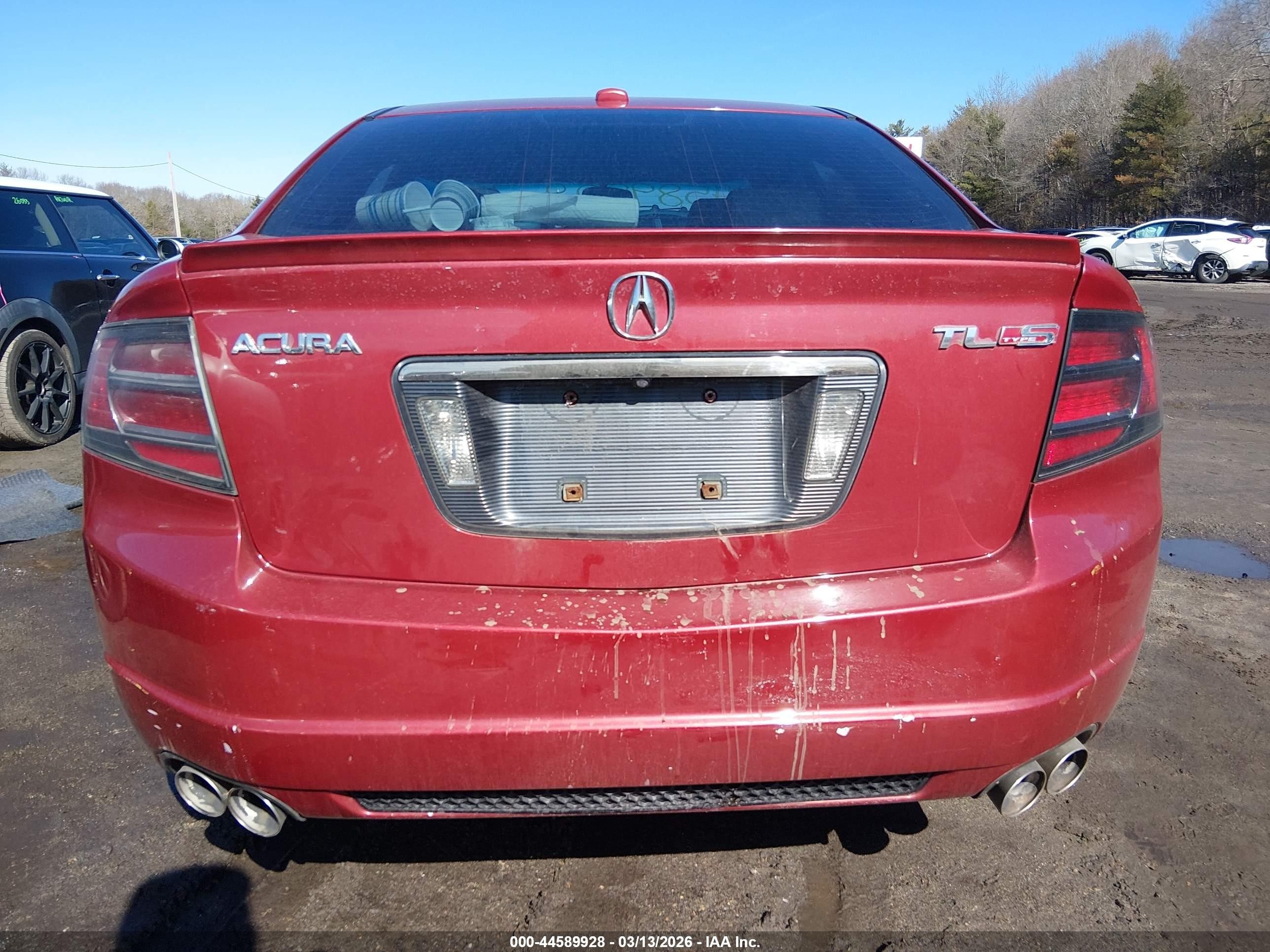 2008 Acura Tl Type S Красный vin: 19UUA76548A014503