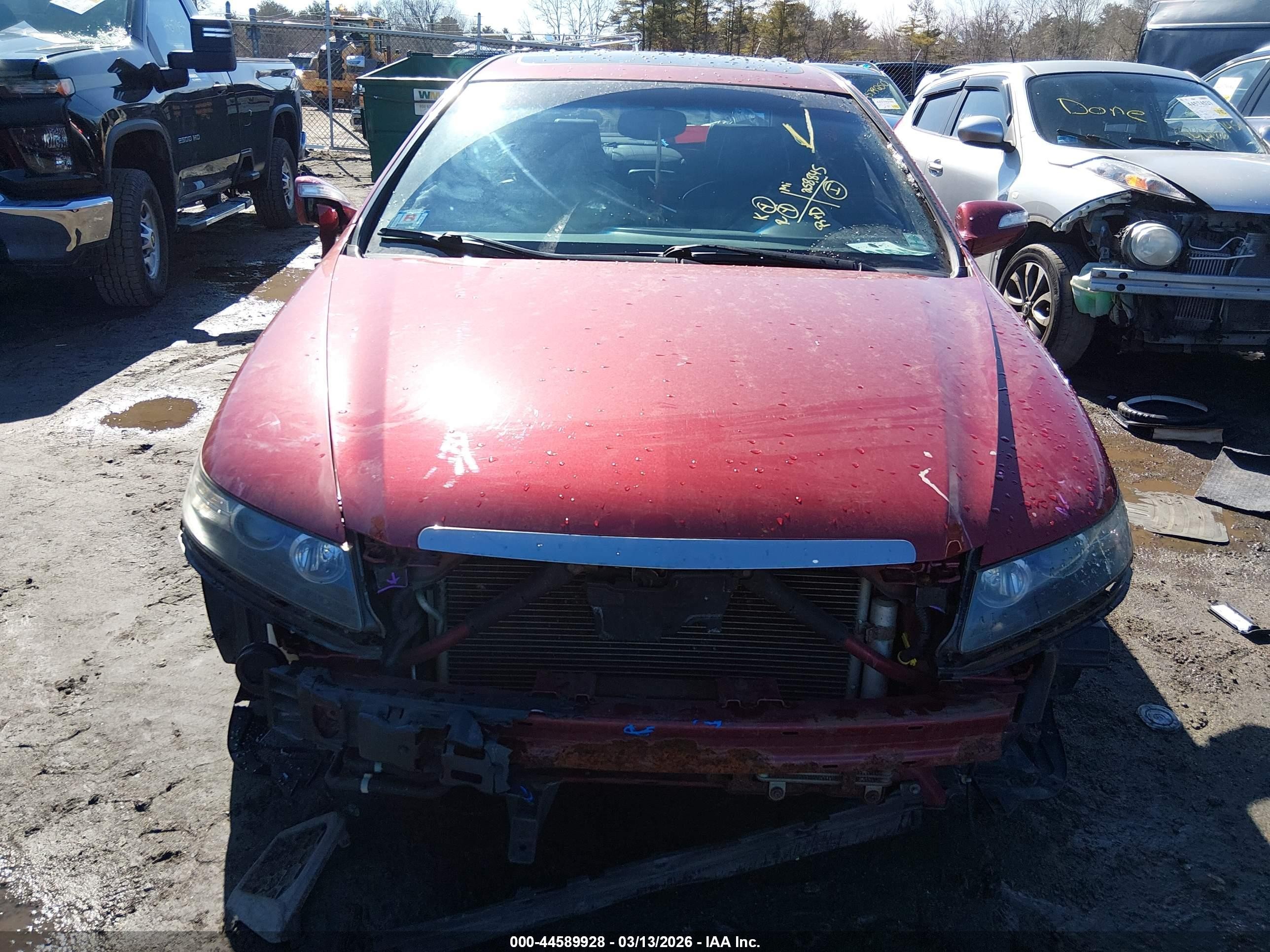 2008 Acura Tl Type S Красный vin: 19UUA76548A014503