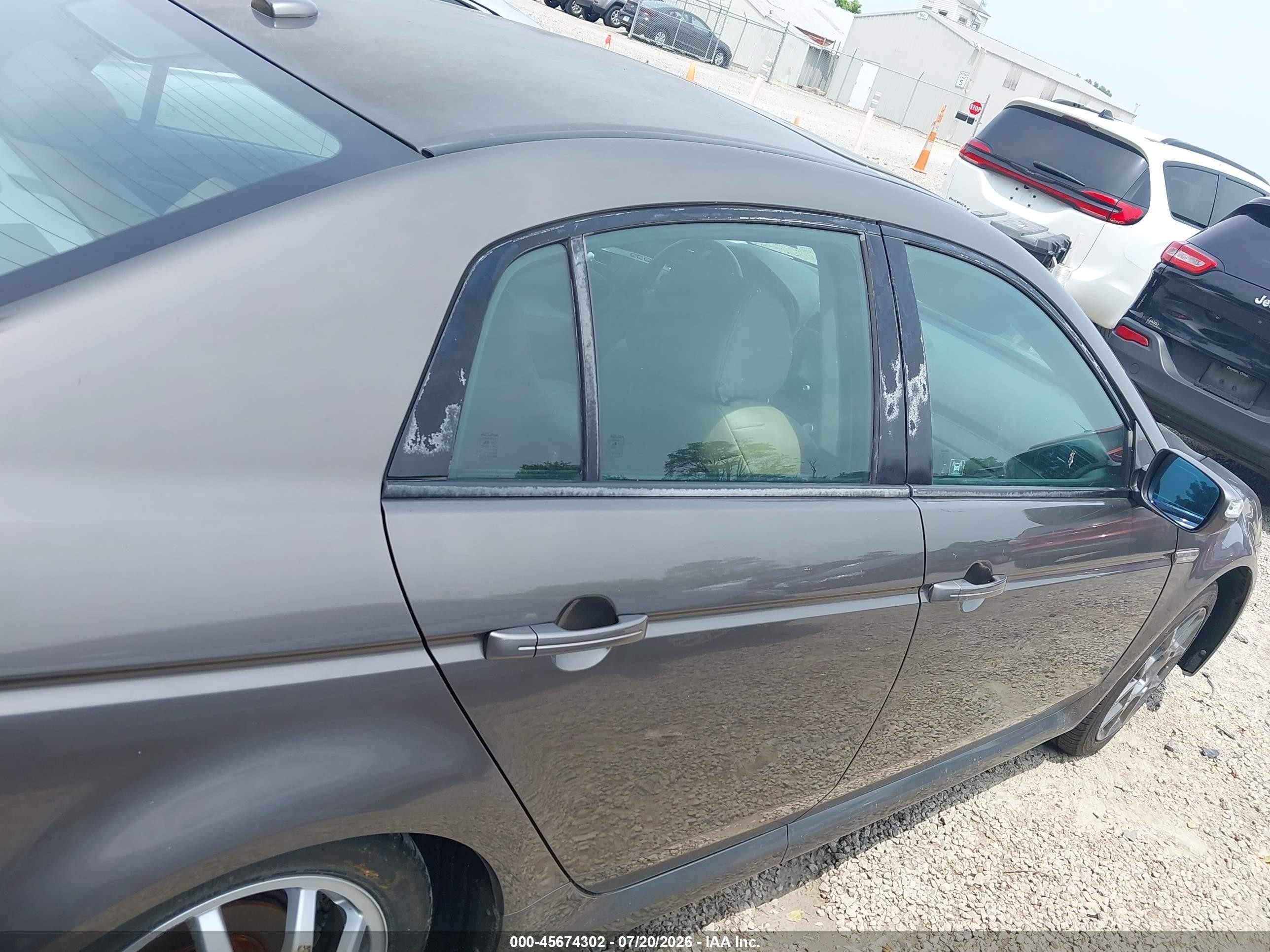 2007 Acura Tl Type S Beige vin: 19UUA76557A005498
