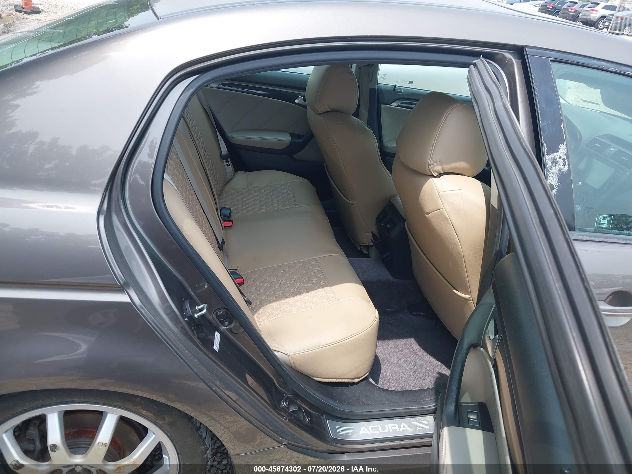 2007 Acura Tl Type S Beige vin: 19UUA76557A005498