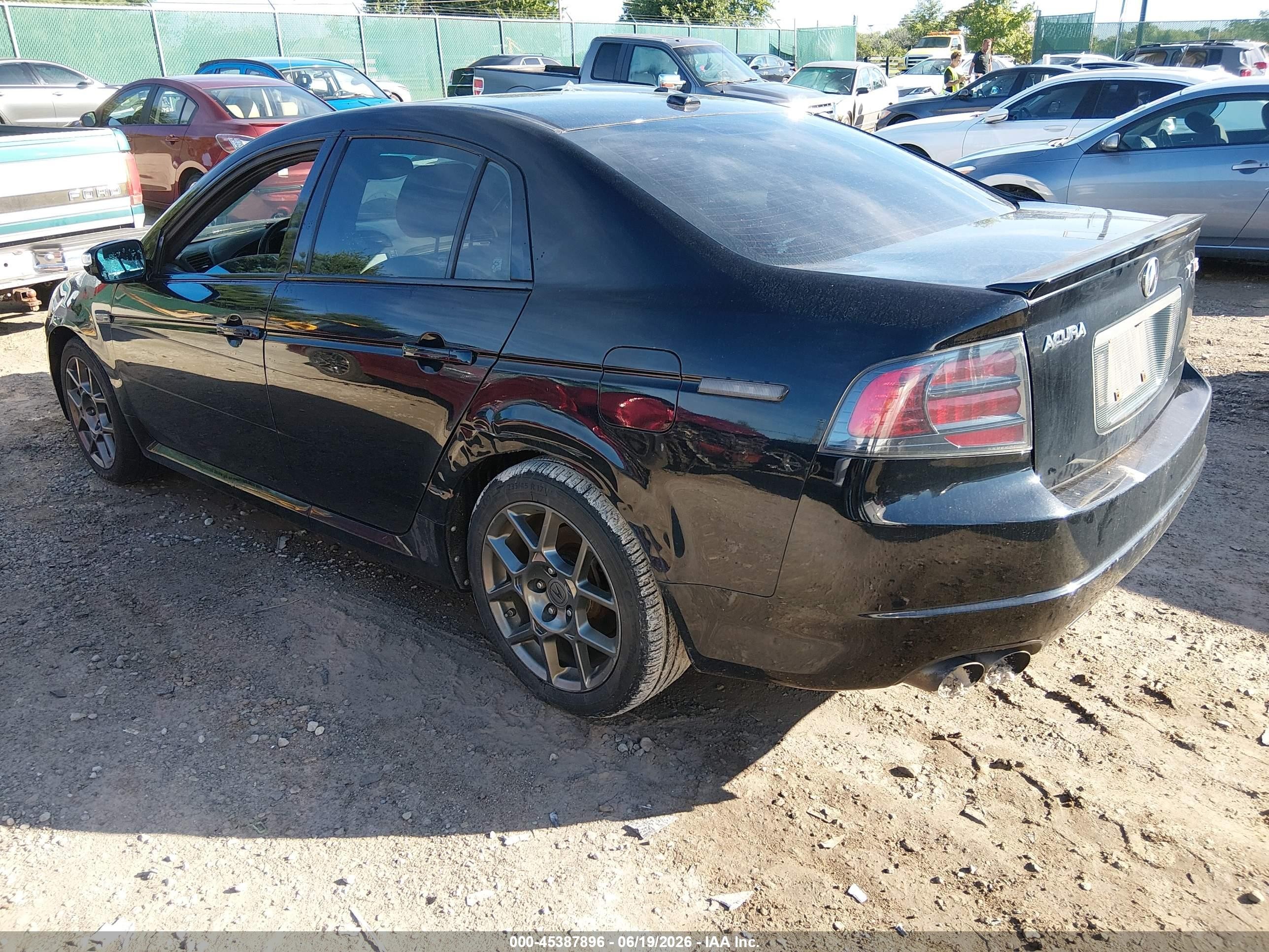2007 Acura Tl Type S Black vin: 19UUA76557A032605