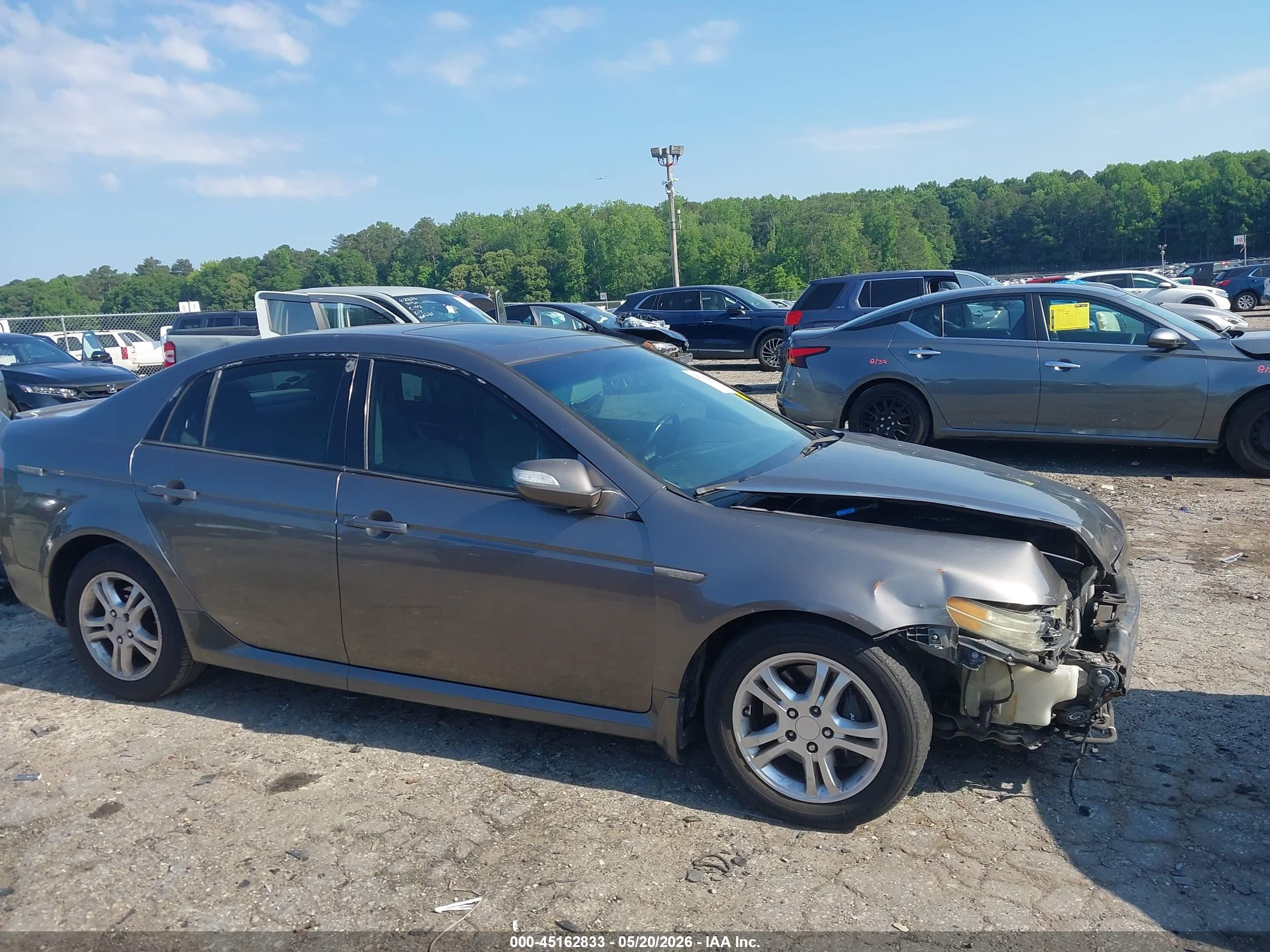 2008 Acura Tl Type S Gray vin: 19UUA76558A001372