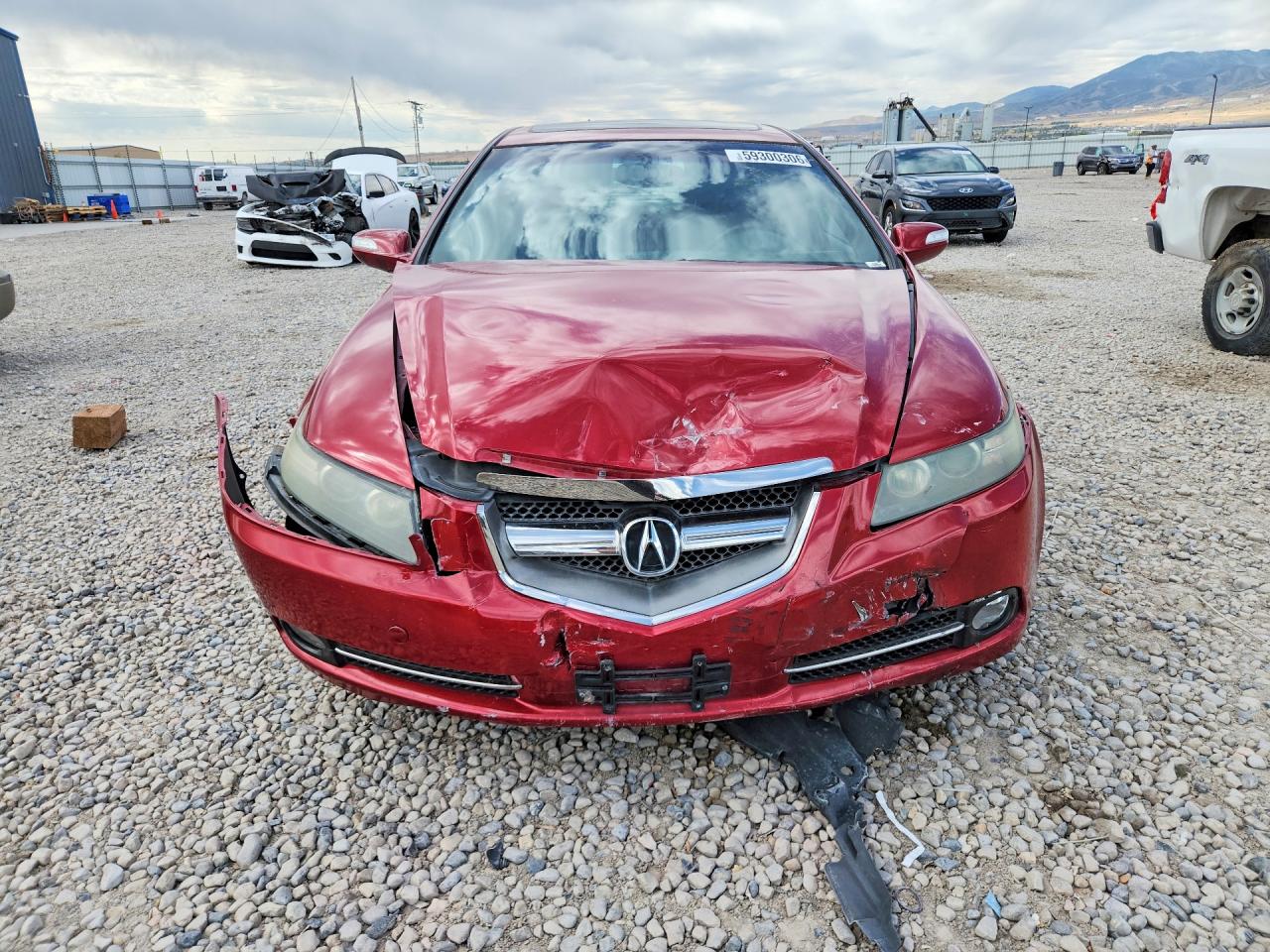 2008 Acura Tl Type S Red vin: 19UUA76558A034128