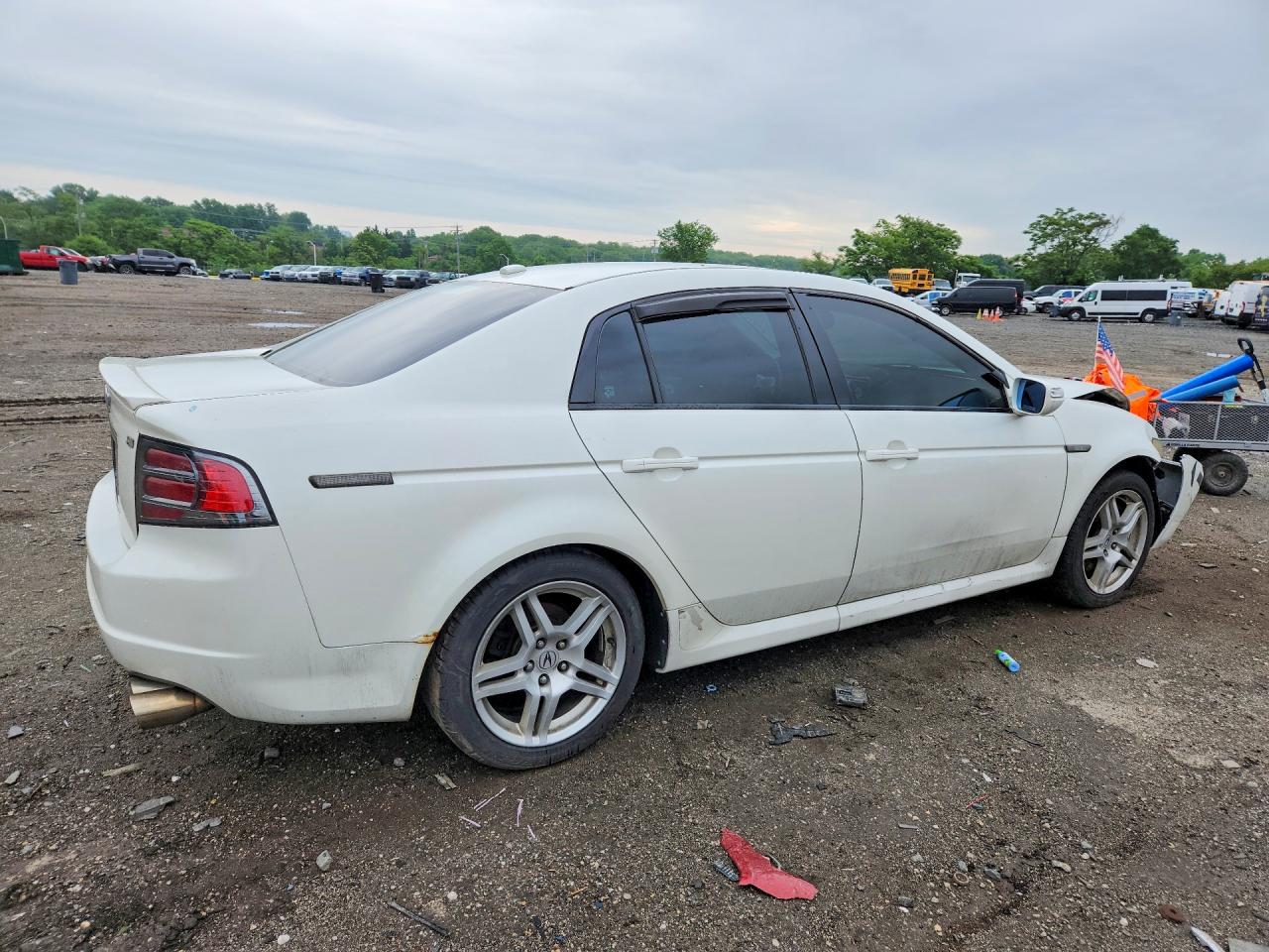 2008 Acura Tl White vin: 19UUA76568A021534