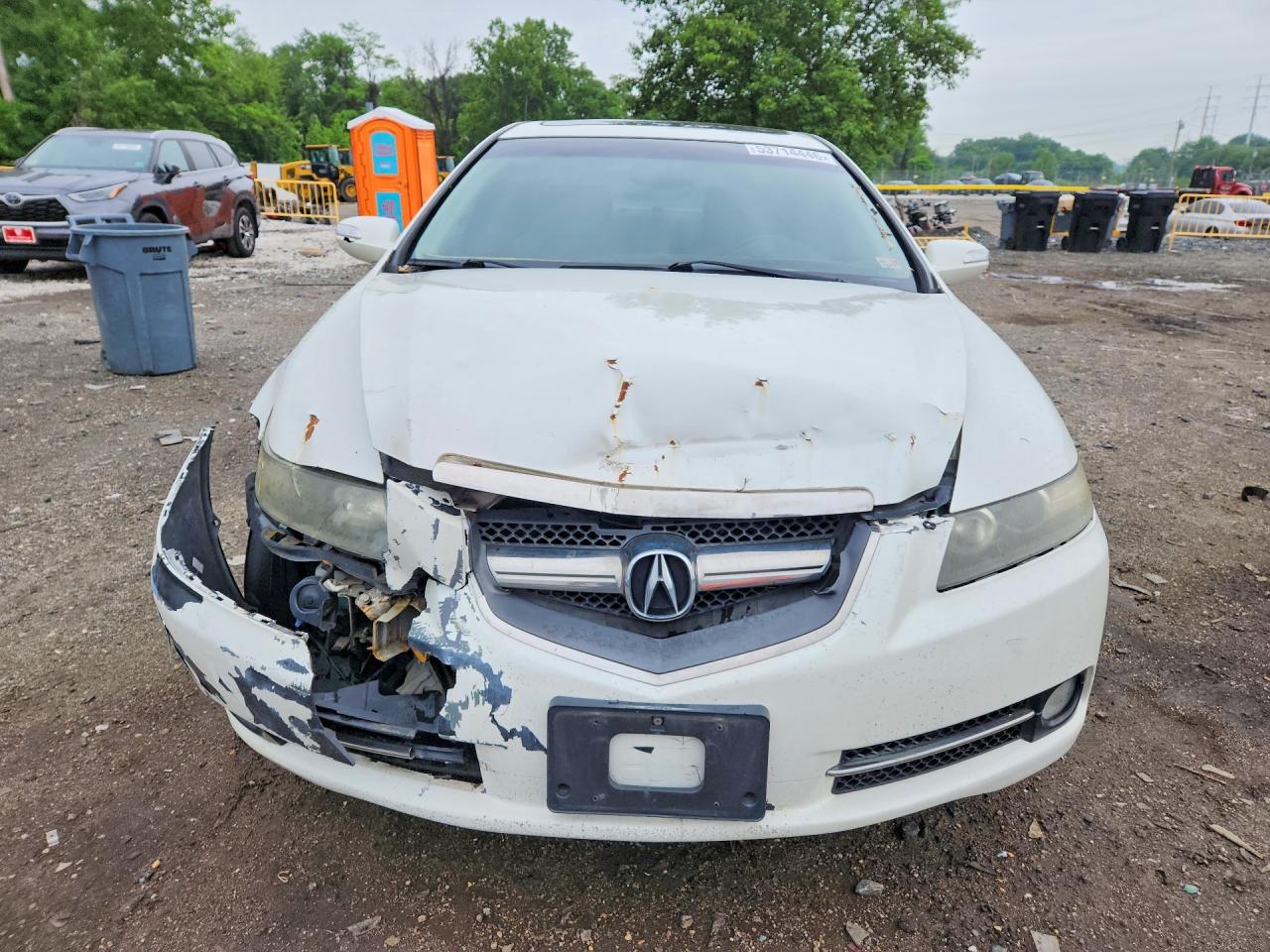 2008 Acura Tl White vin: 19UUA76568A021534