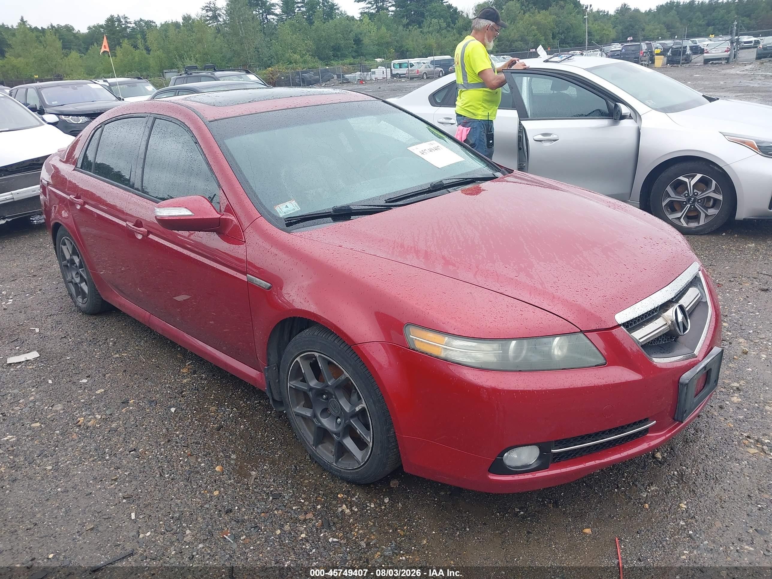 2007 Acura Tl Type S Red vin: 19UUA76577A039250