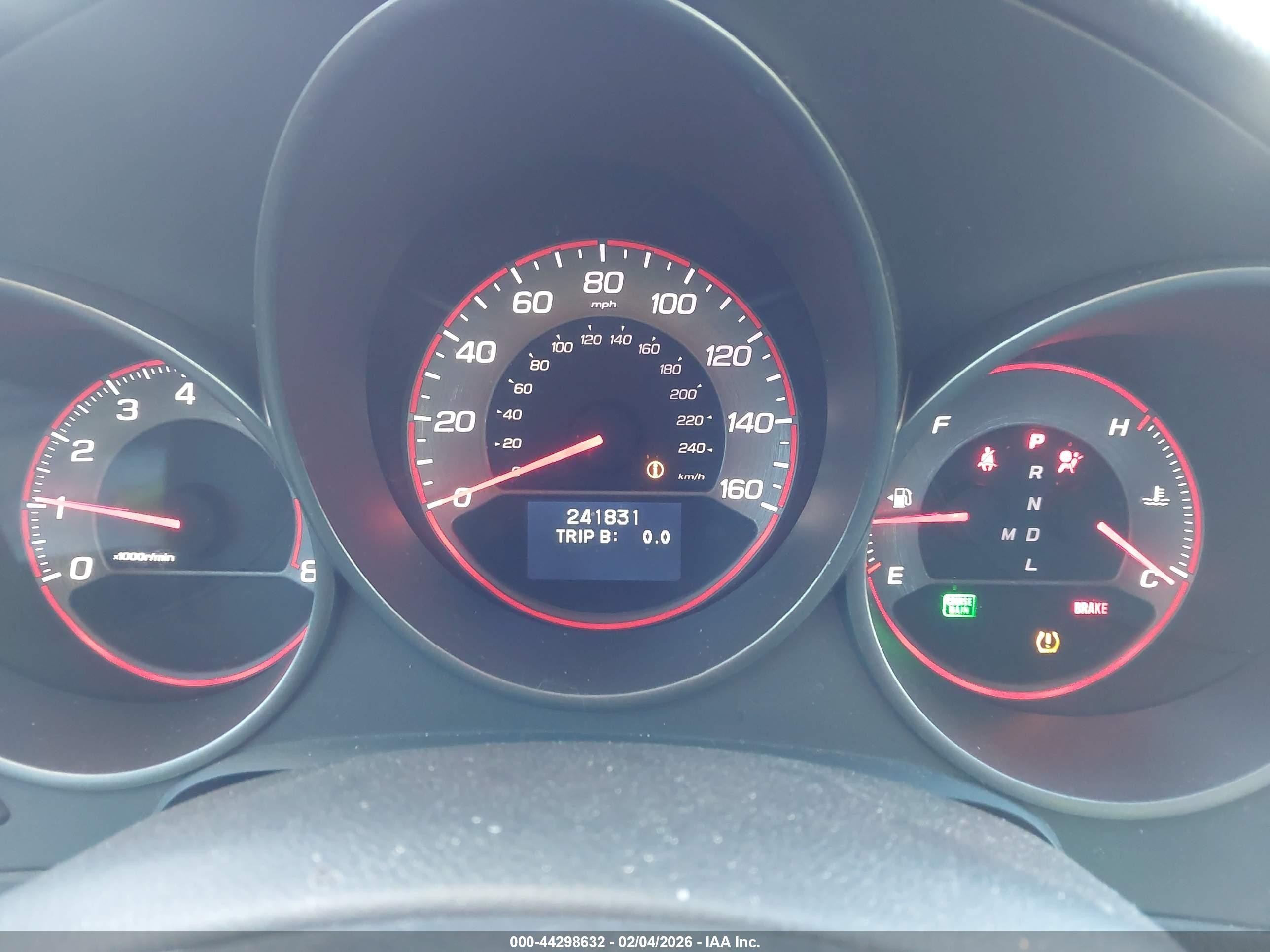 2008 Acura Tl Type S Red vin: 19UUA76578A034132
