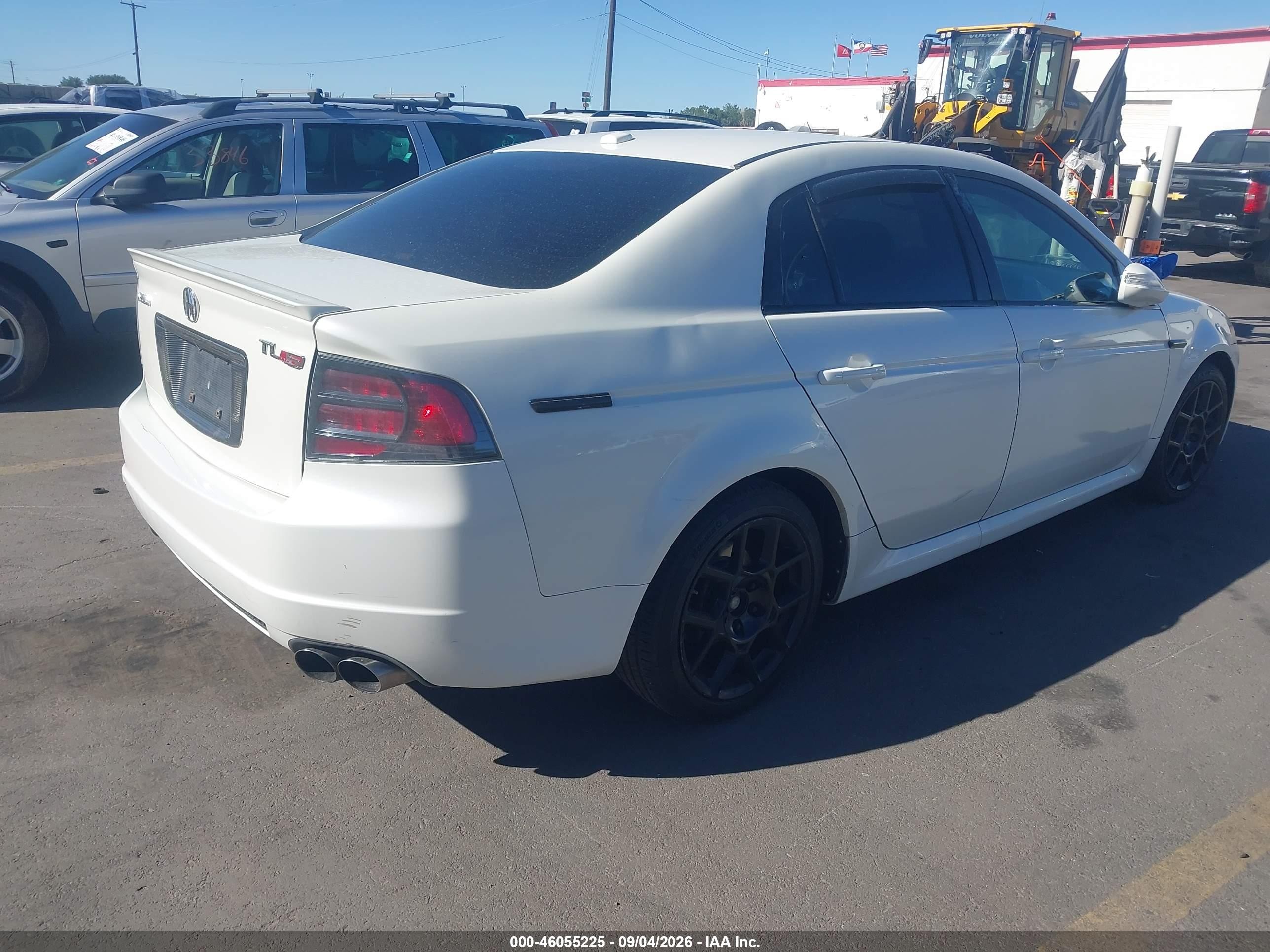 2007 Acura Tl Type S White vin: 19UUA76587A008296