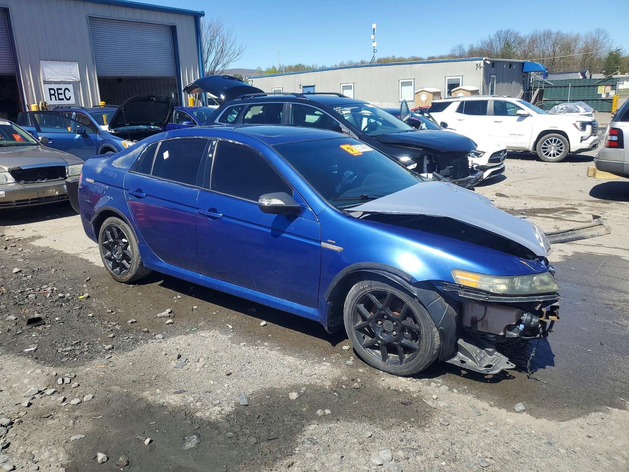 2007 Acura Tl Type S Blue vin: 19UUA76587A008833