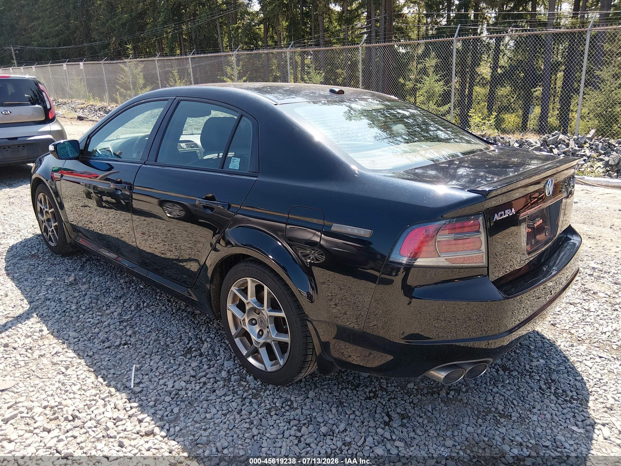 2008 Acura Tl Type S Black vin: 19UUA76588A015556