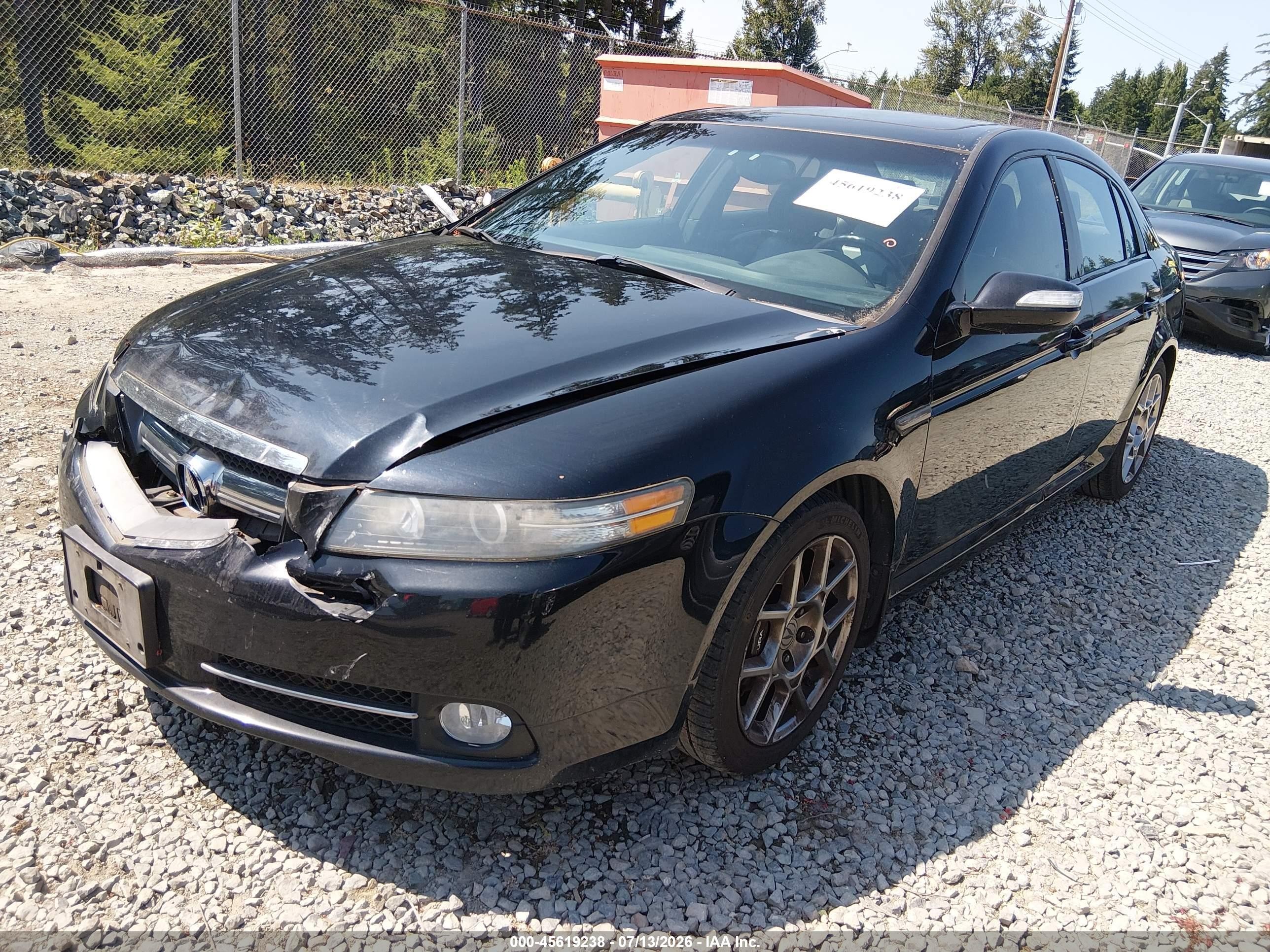 2008 Acura Tl Type S Black vin: 19UUA76588A015556