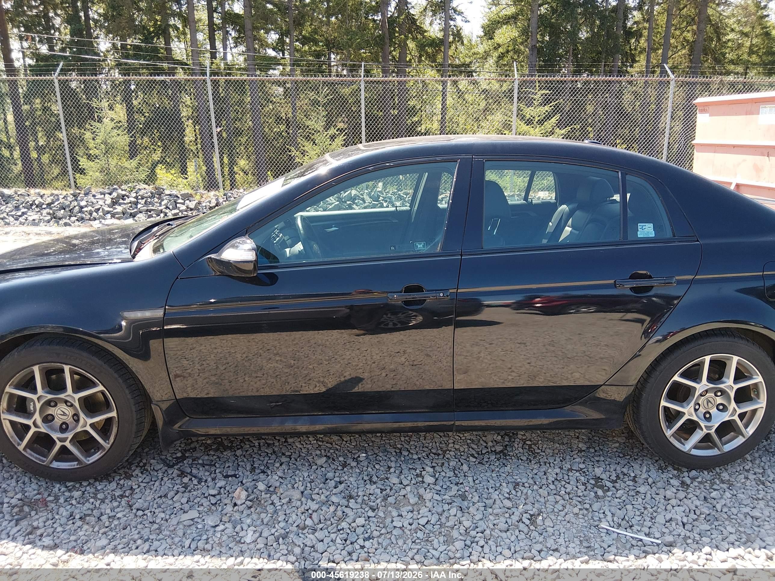 2008 Acura Tl Type S Black vin: 19UUA76588A015556
