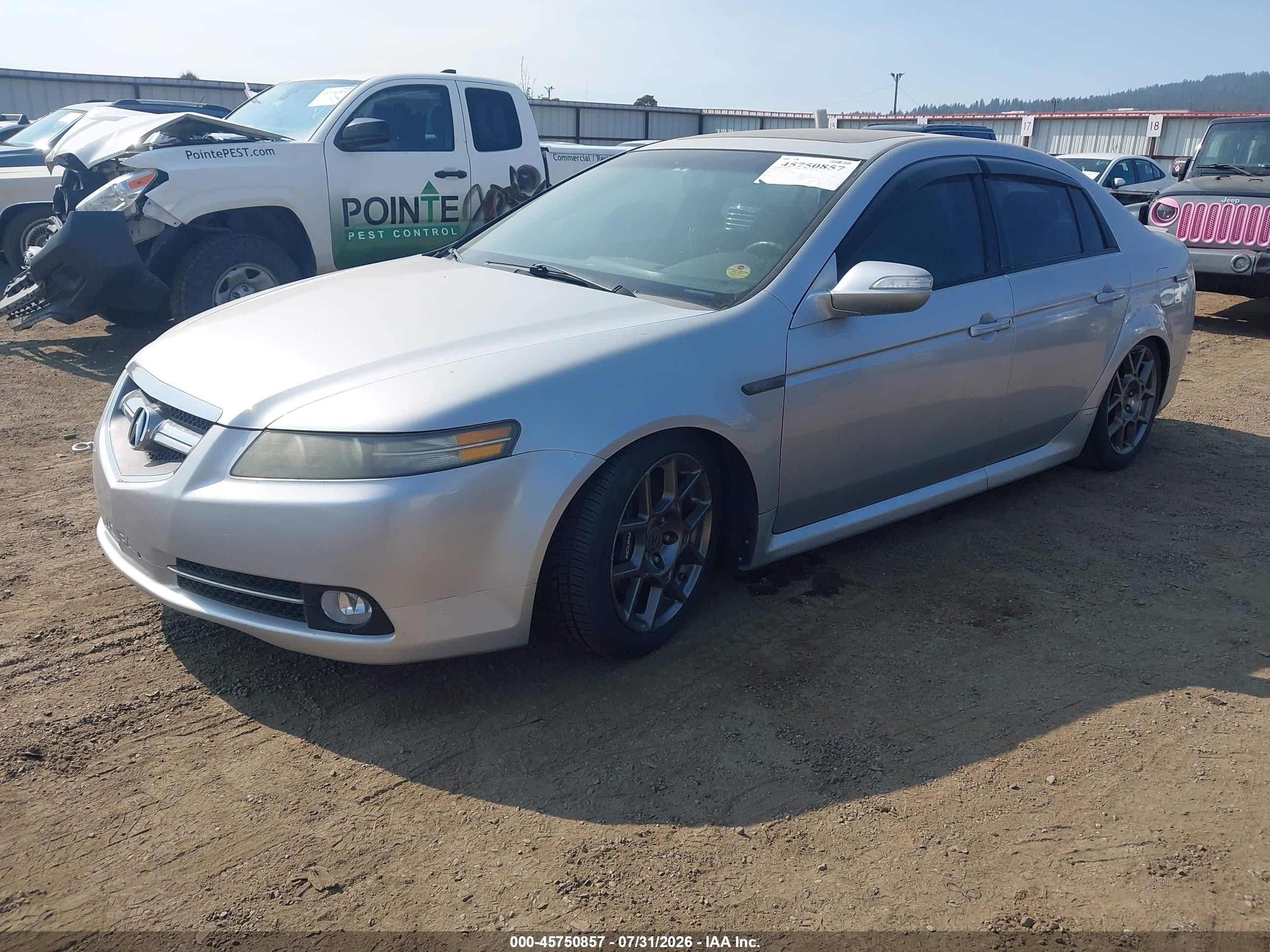 2007 Acura Tl Type S Silver vin: 19UUA76597A016617