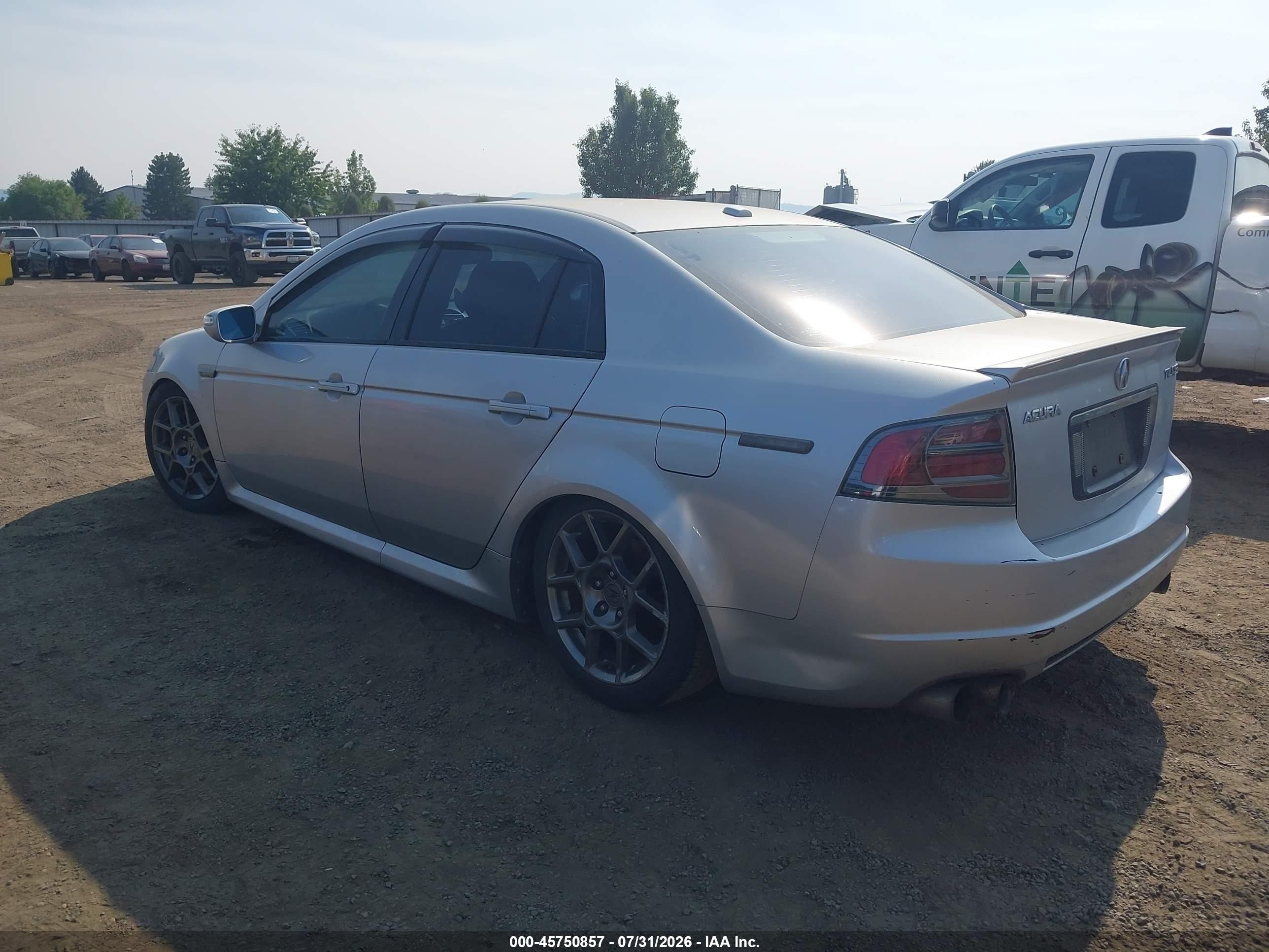 2007 Acura Tl Type S Silver vin: 19UUA76597A016617
