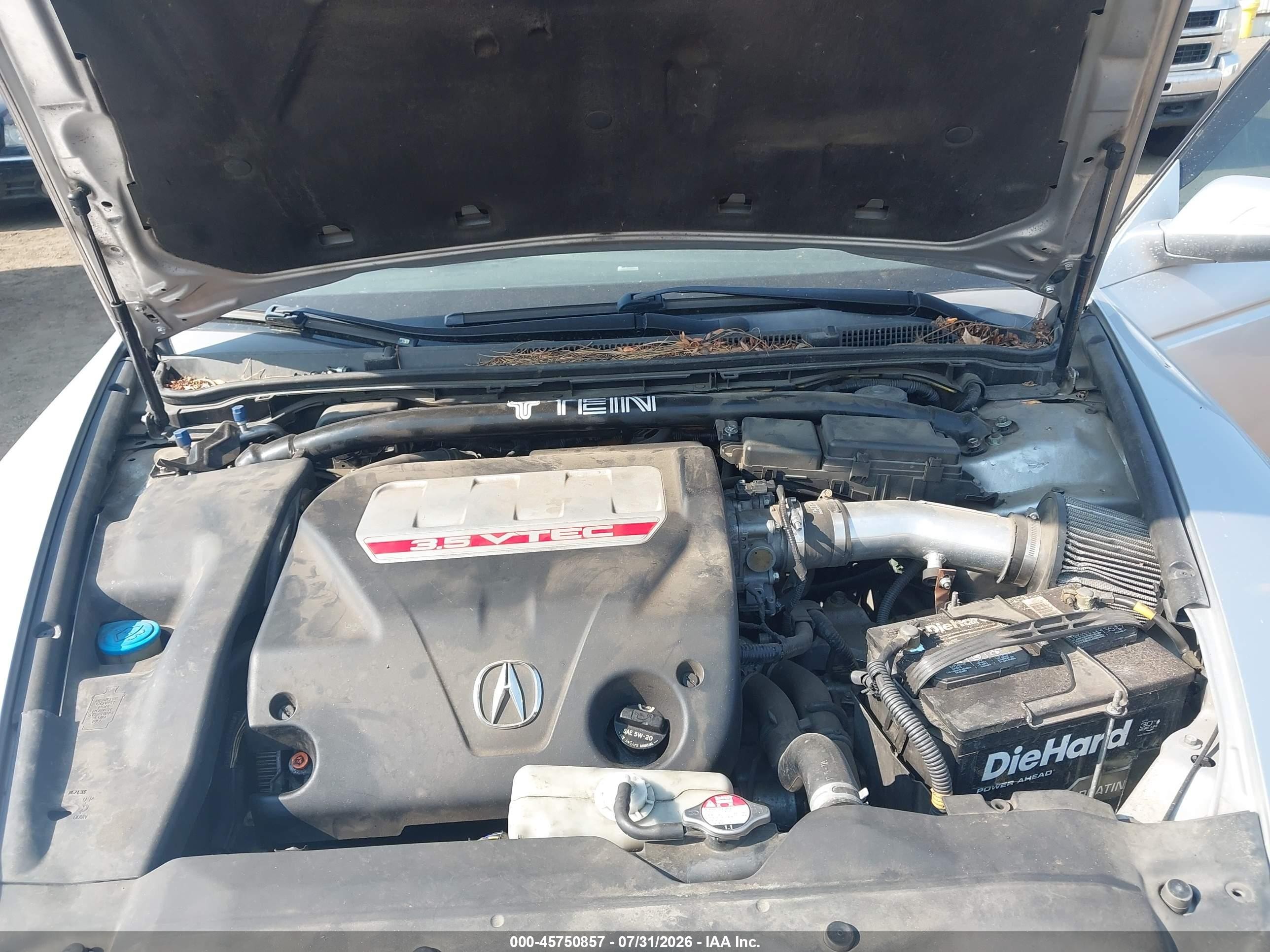2007 Acura Tl Type S Silver vin: 19UUA76597A016617