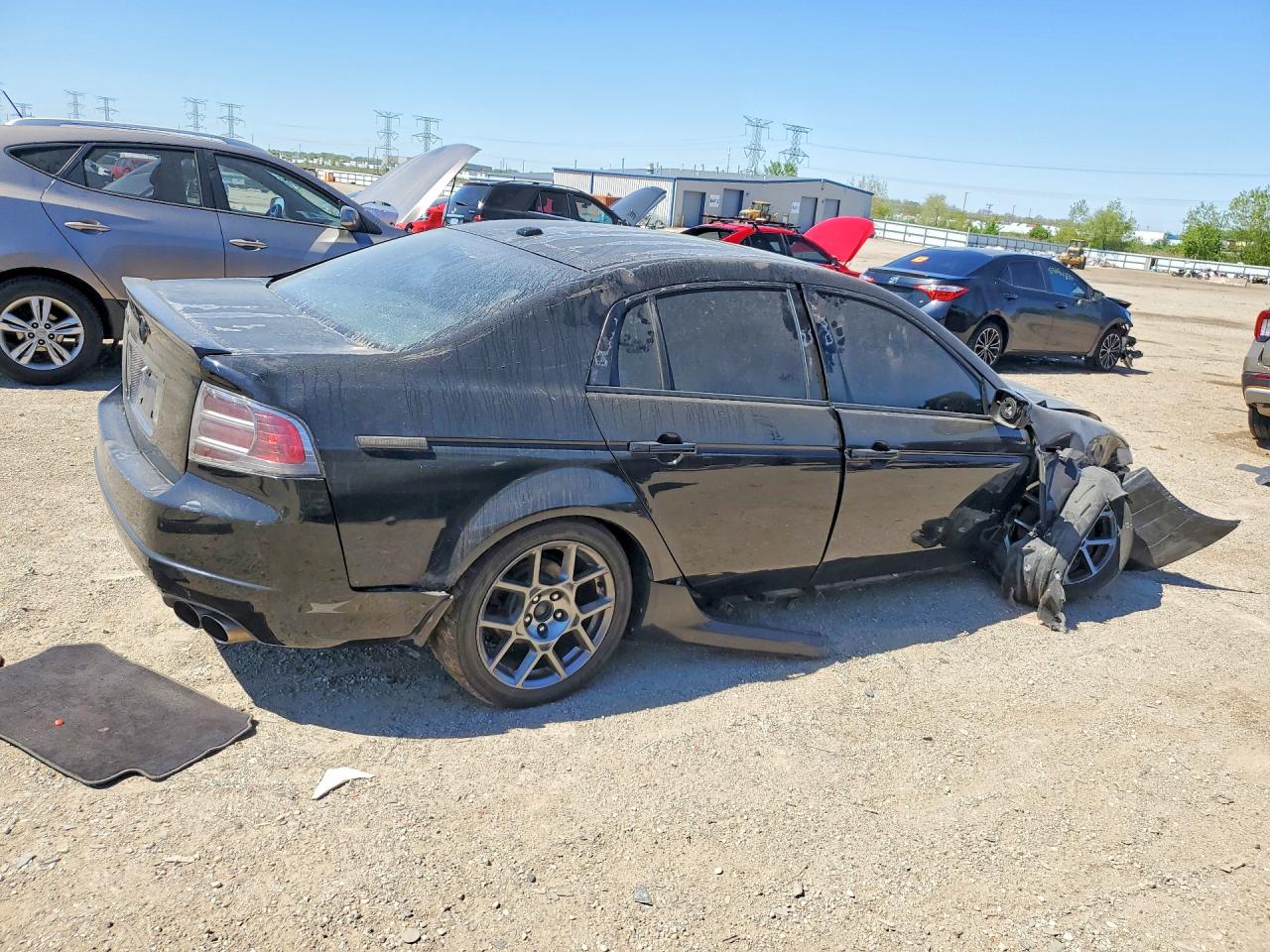 2008 Acura Tl Type S Black vin: 19UUA76598A024301