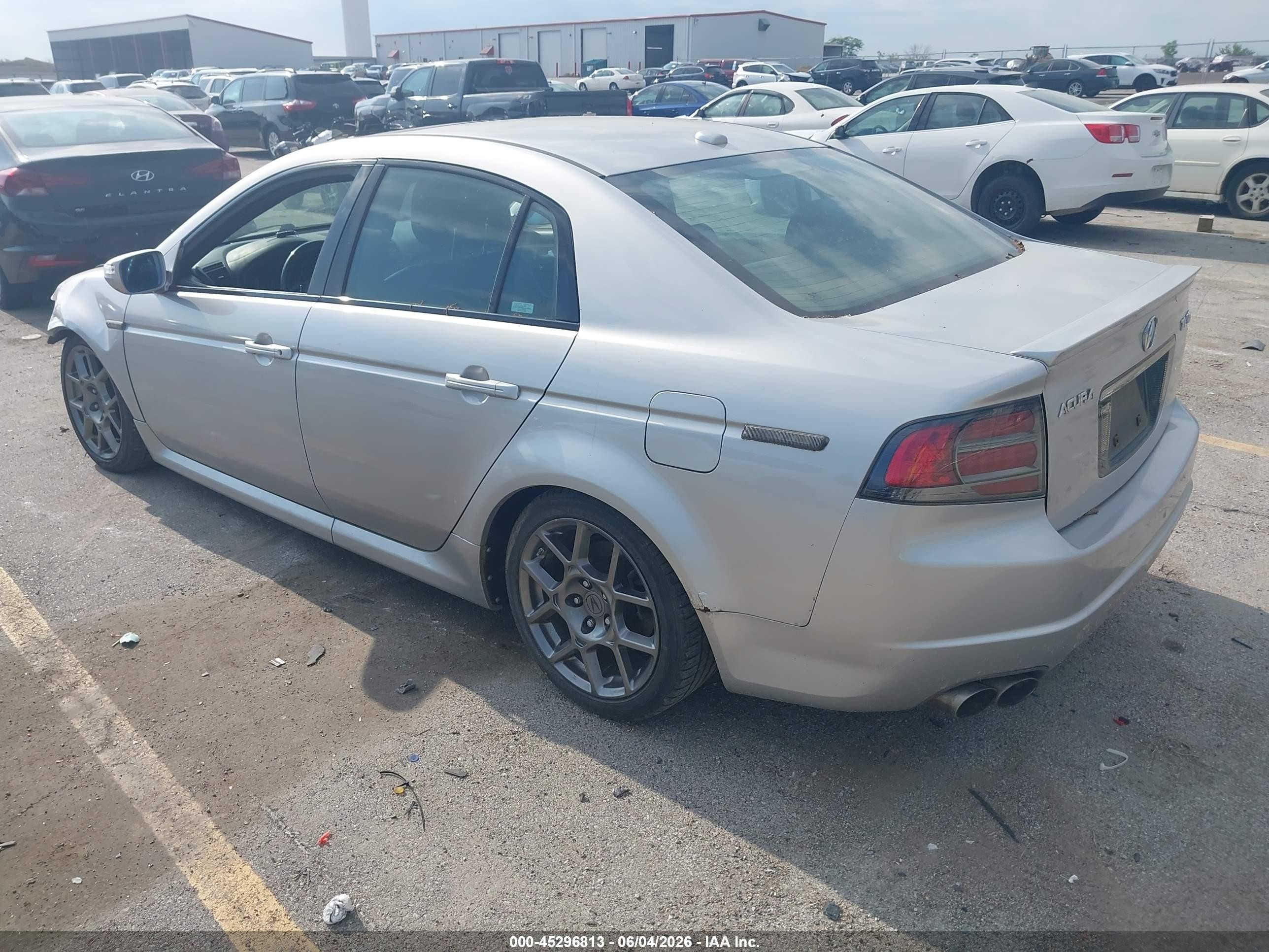 2007 Acura Tl Type S Silver vin: 19UUA765X7A032633