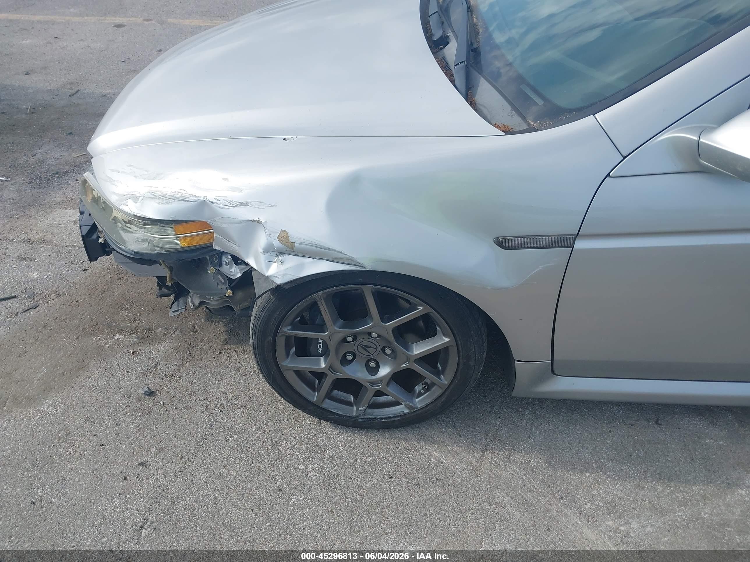2007 Acura Tl Type S Silver vin: 19UUA765X7A032633