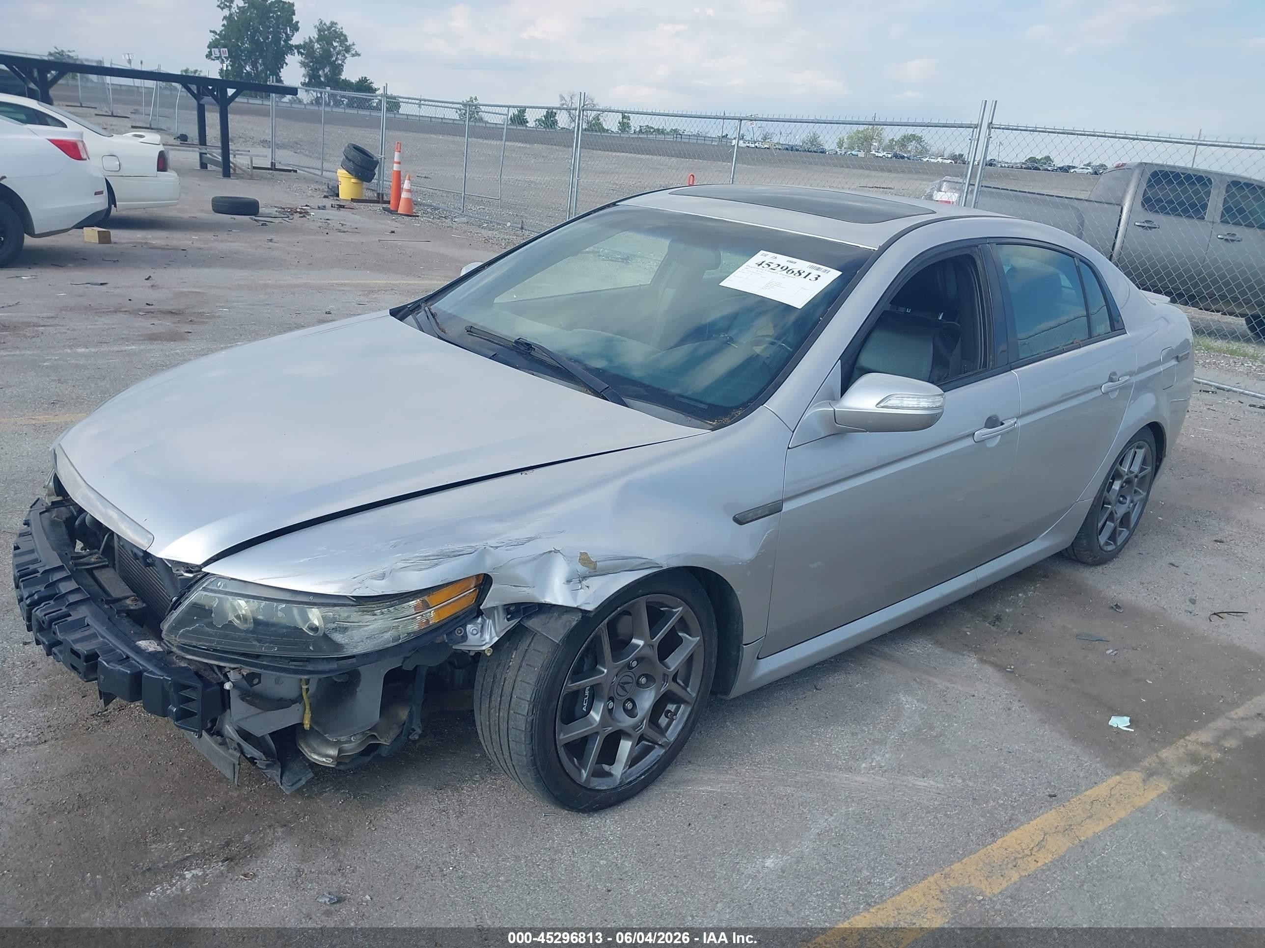 2007 Acura Tl Type S Silver vin: 19UUA765X7A032633