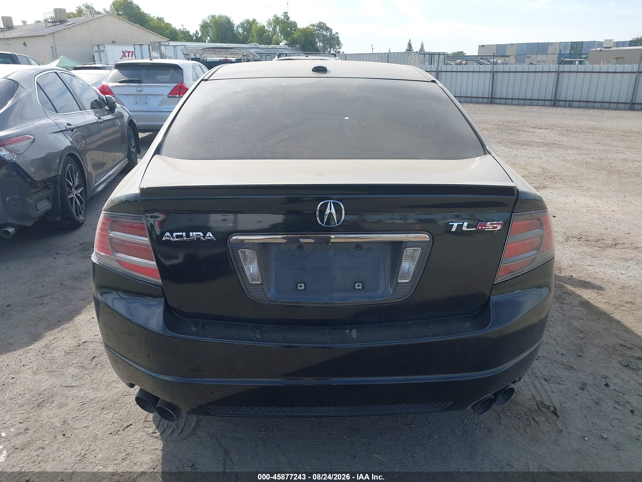 2007 Acura Tl Type S Black vin: 19UUA766X7A045231