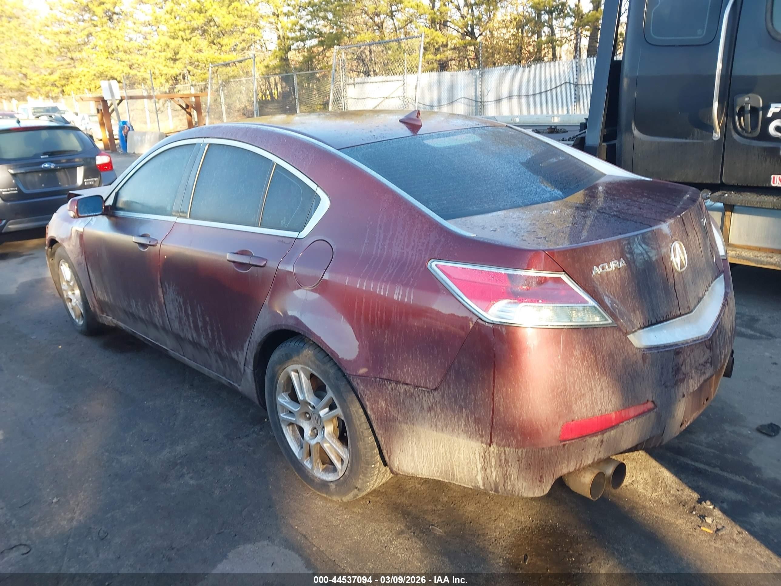 2009 Acura Tl 3.5 Burgundy vin: 19UUA86209A000952