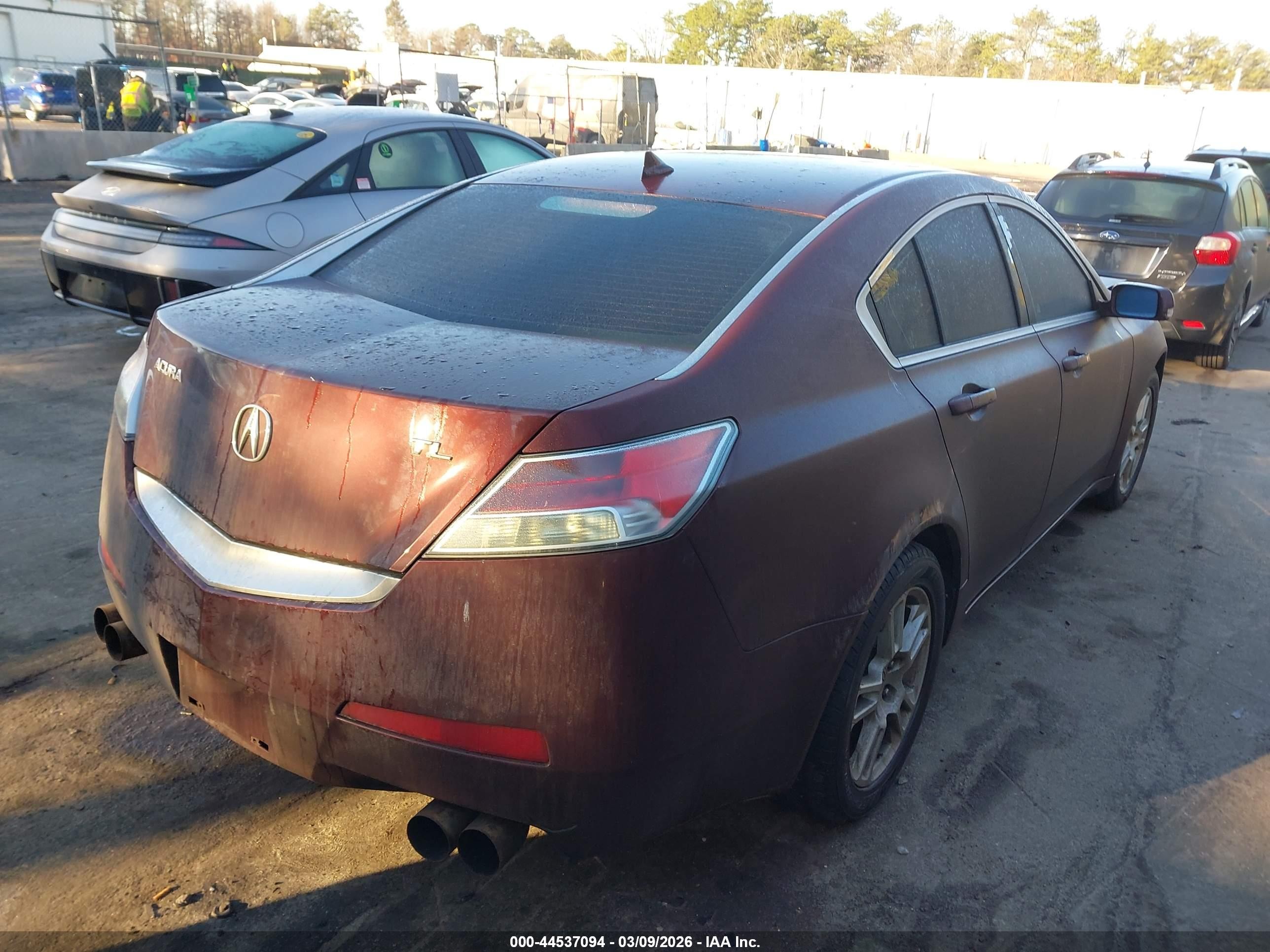 2009 Acura Tl 3.5 Burgundy vin: 19UUA86209A000952