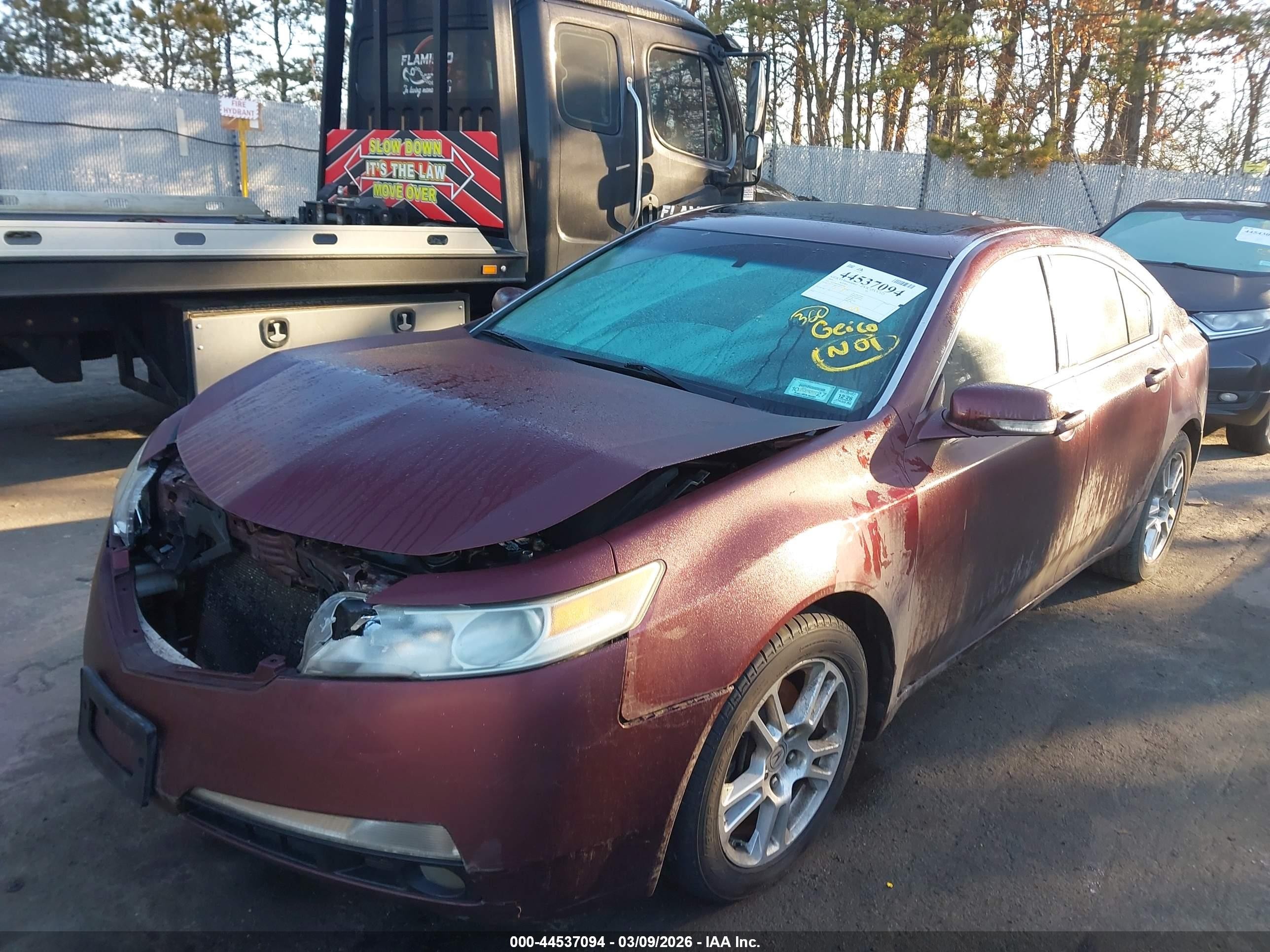 2009 Acura Tl 3.5 Burgundy vin: 19UUA86209A000952