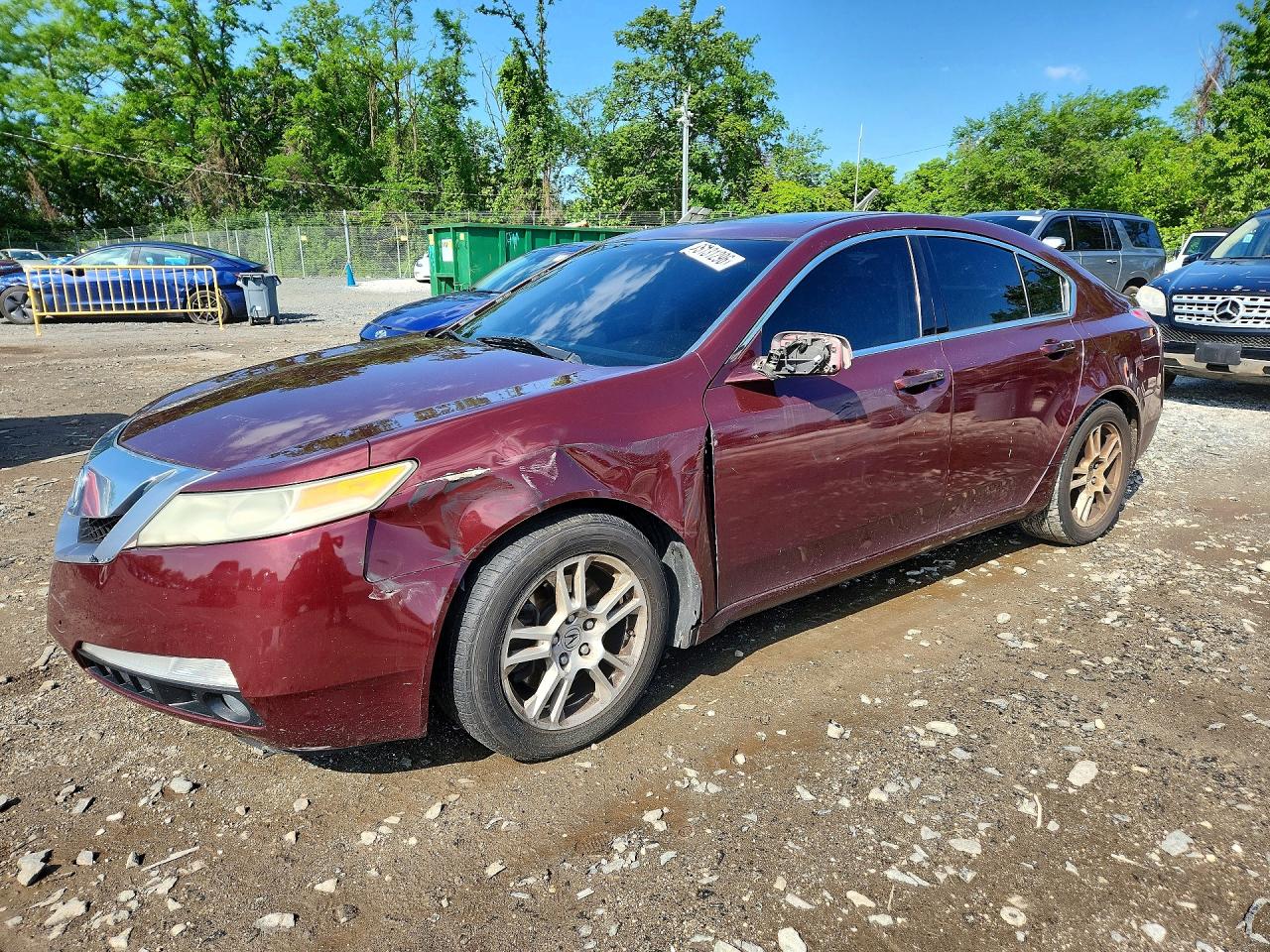2009 Acura Tl Burgundy vin: 19UUA86209A015029