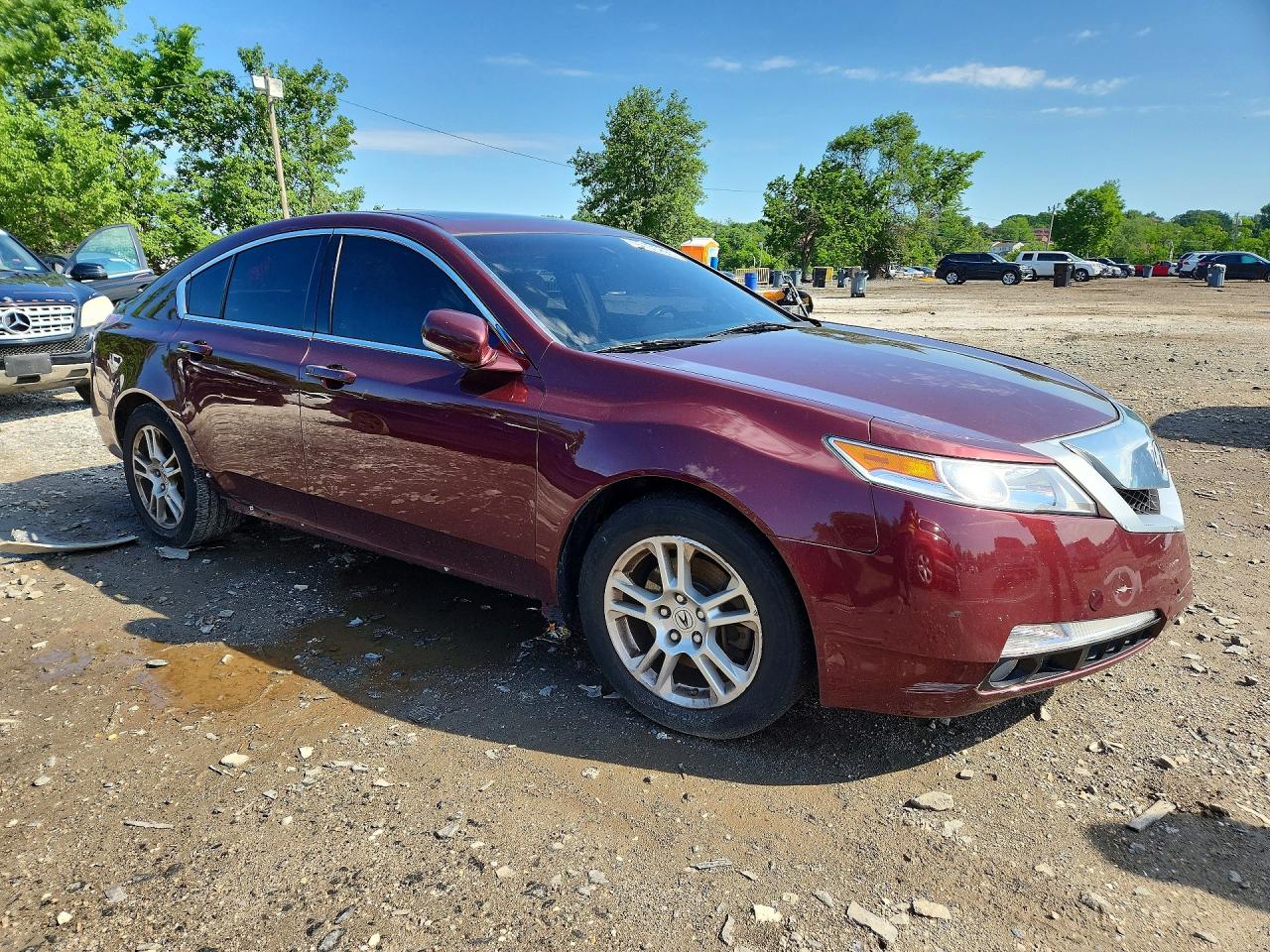 2009 Acura Tl Burgundy vin: 19UUA86209A015029