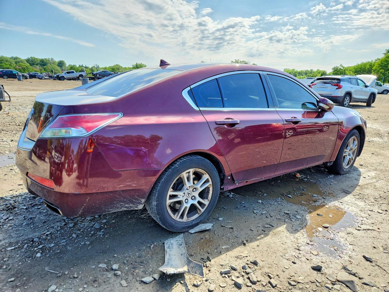 2009 Acura Tl Burgundy vin: 19UUA86209A015029