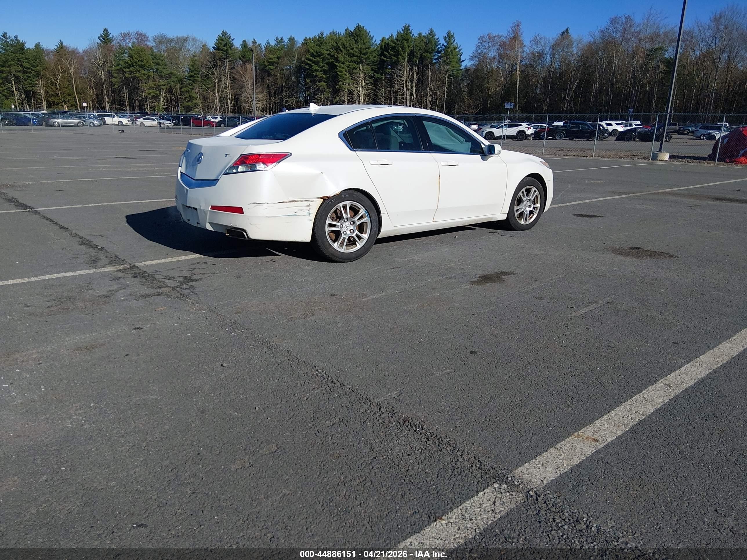 2009 Acura Tl 3.5 White vin: 19UUA86239A011279