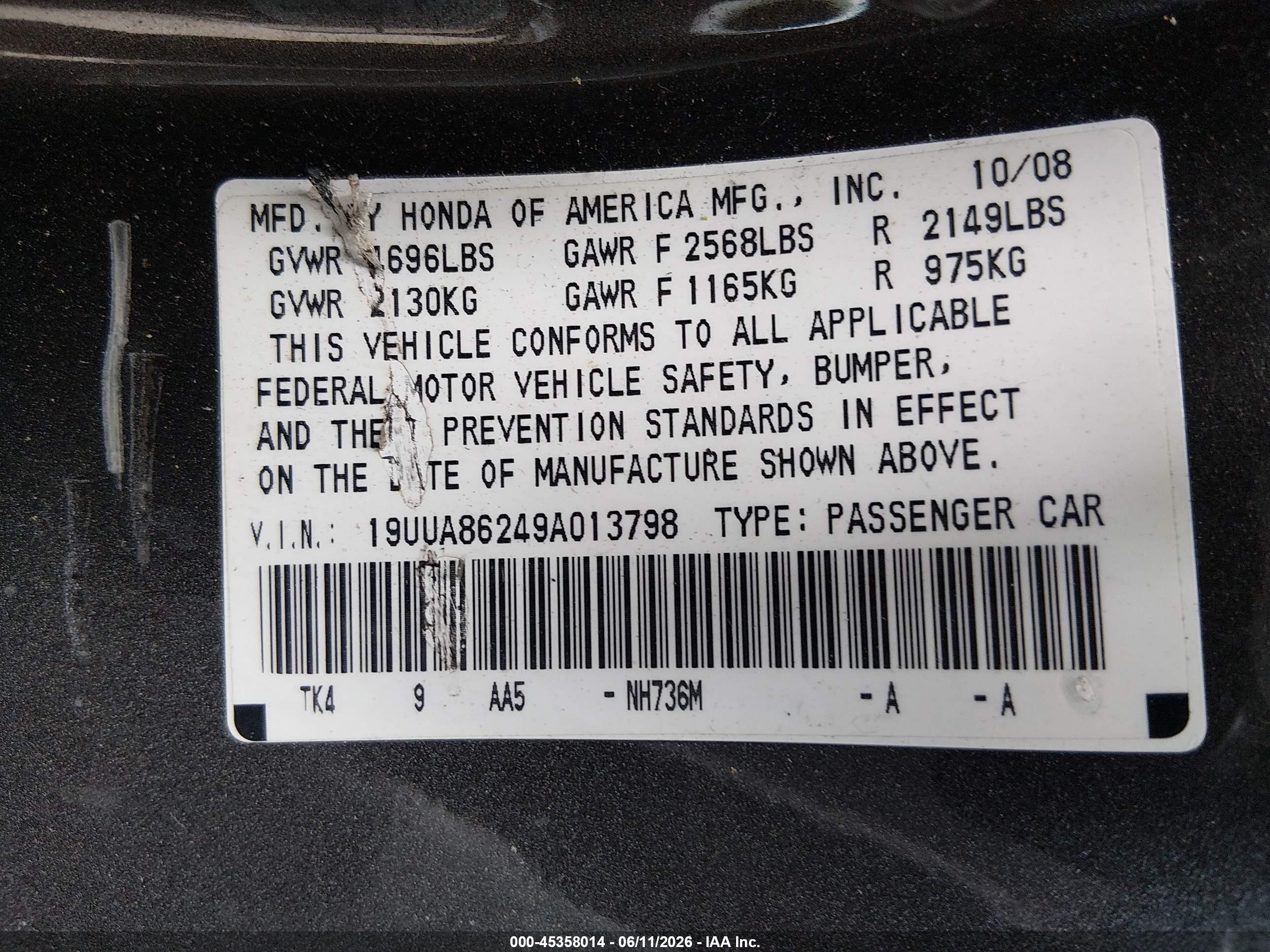 2009 Acura Tl 3.5 Gray vin: 19UUA86249A013798