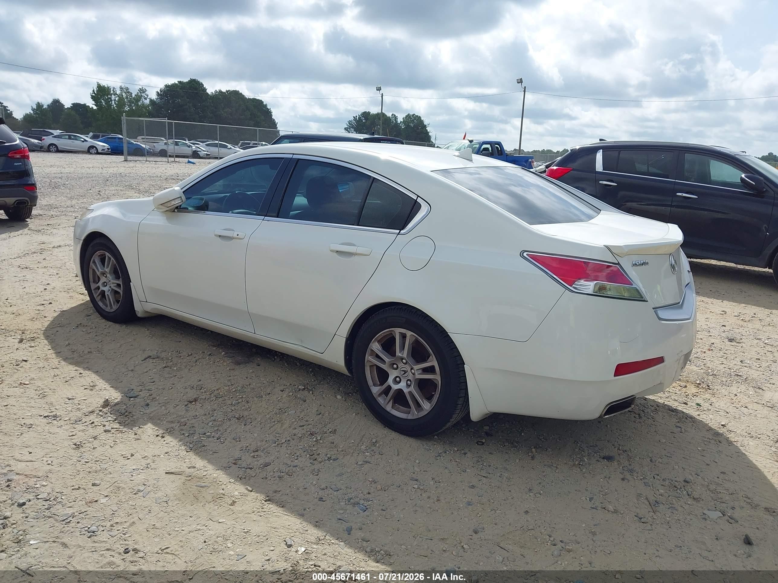 2009 Acura Tl 3.5 White vin: 19UUA86249A015941