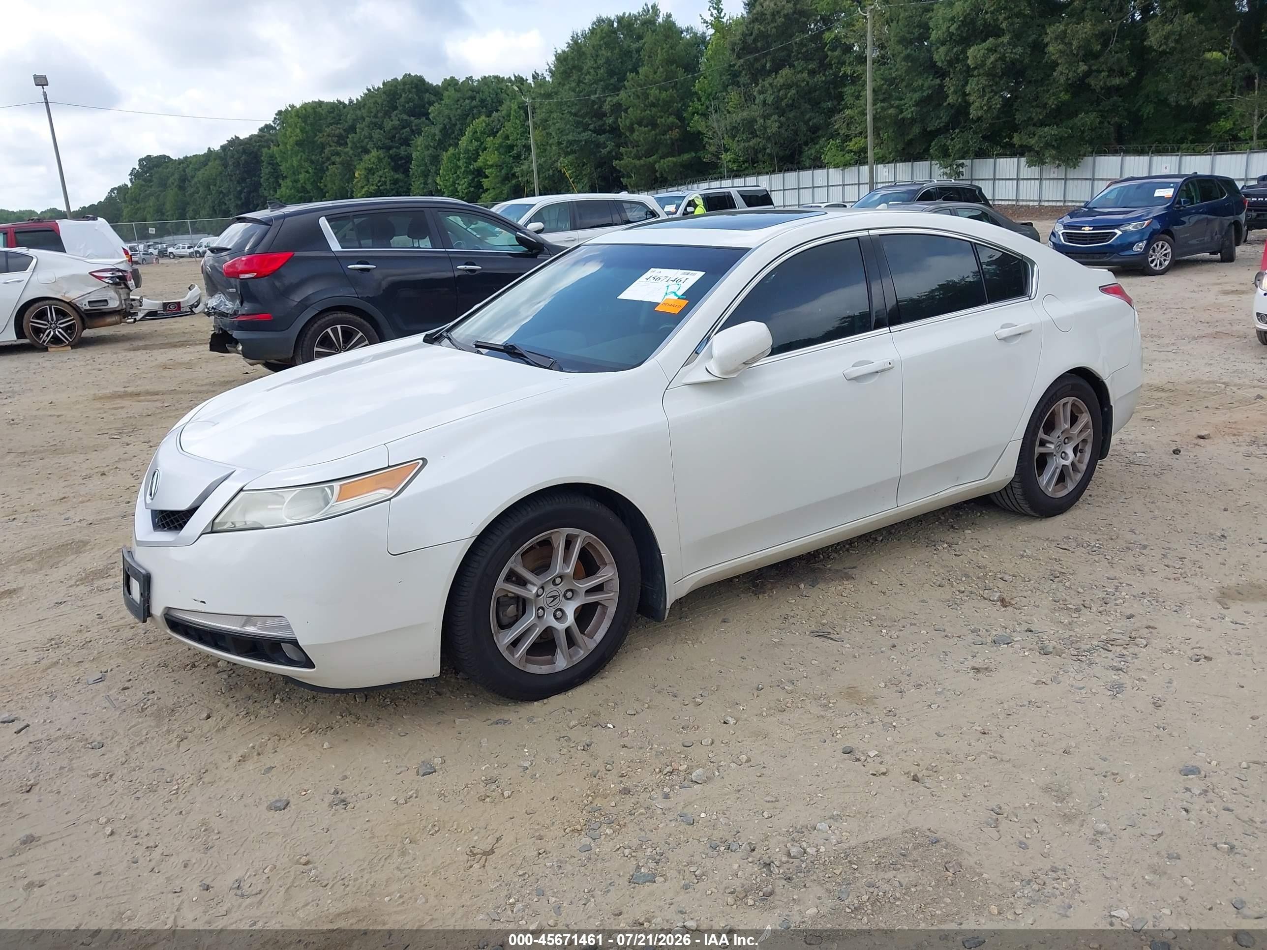 2009 Acura Tl 3.5 White vin: 19UUA86249A015941