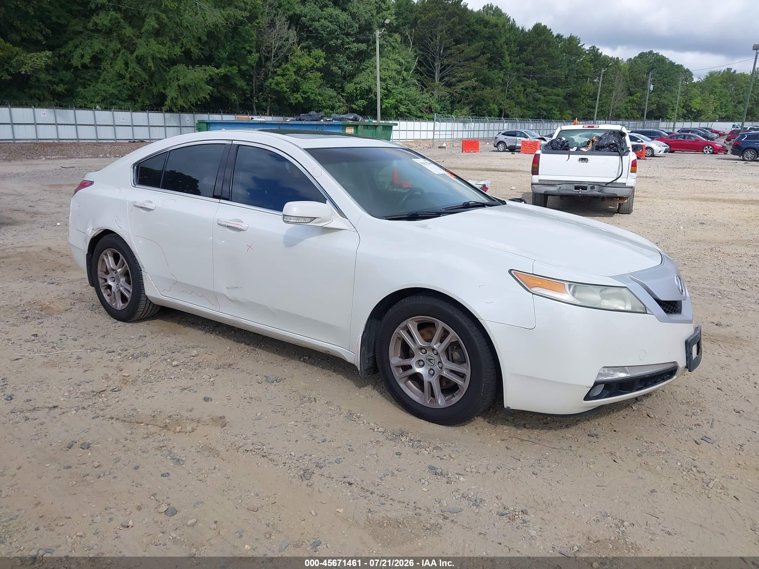 2009 Acura Tl 3.5 White vin: 19UUA86249A015941
